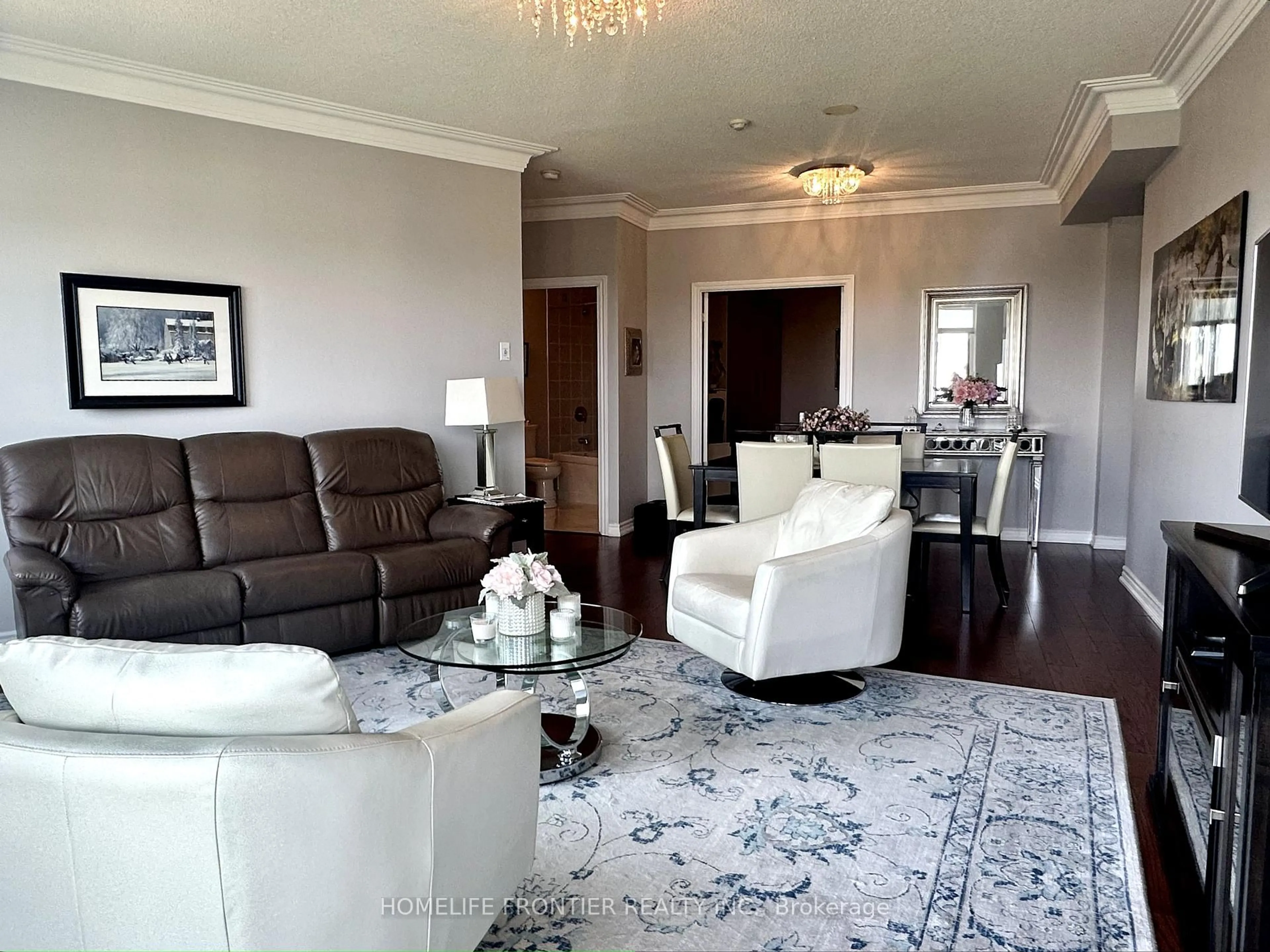 Living room with furniture, unknown for 1135 royal york Rd #903, Toronto Ontario M9A 0C3