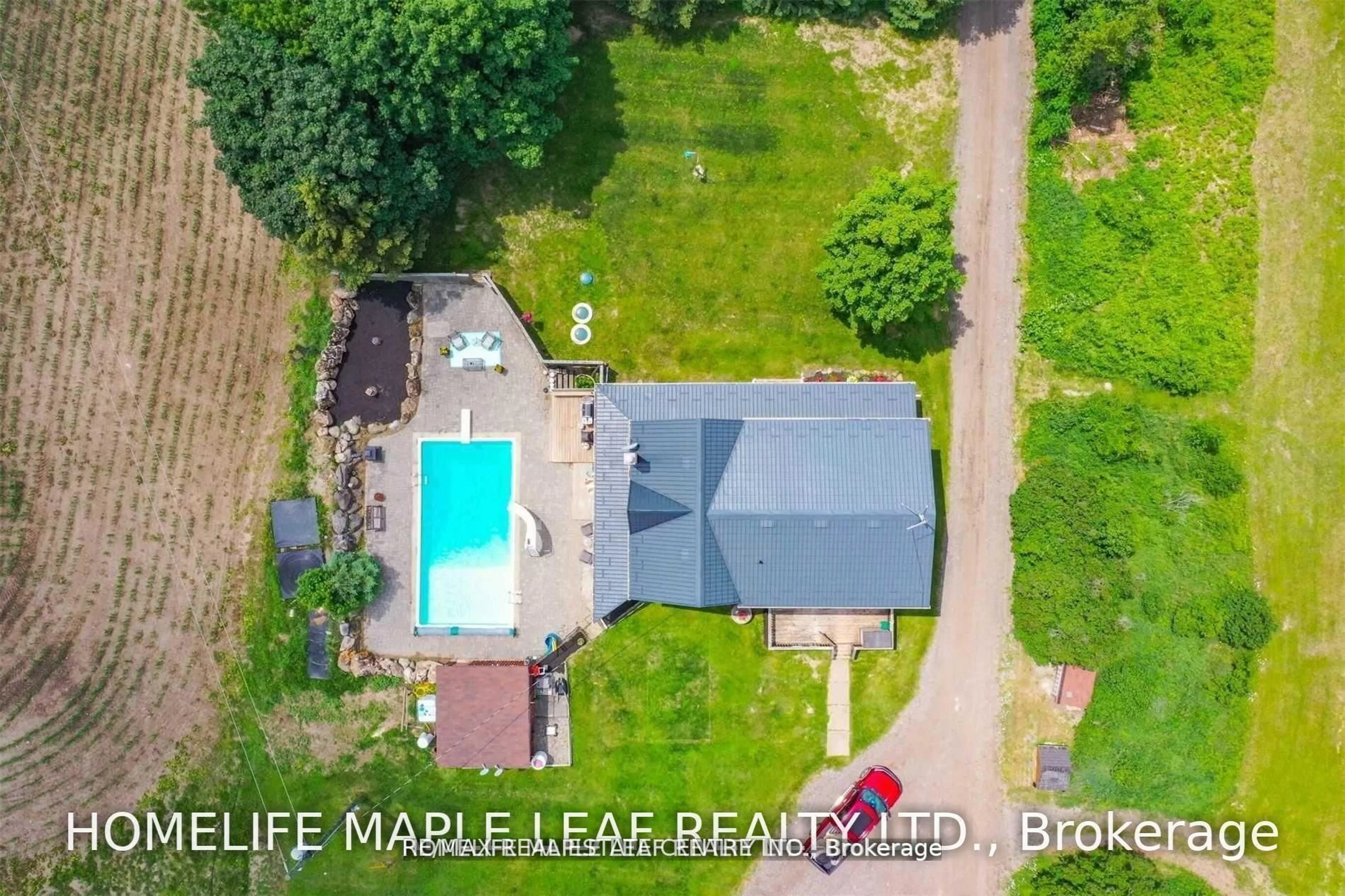 A pic from outside/outdoor area/front of a property/back of a property/a pic from drone, water/lake/river/ocean view for 12097 6th Line Nassagaweya Line, Milton Ontario L7J 2L7