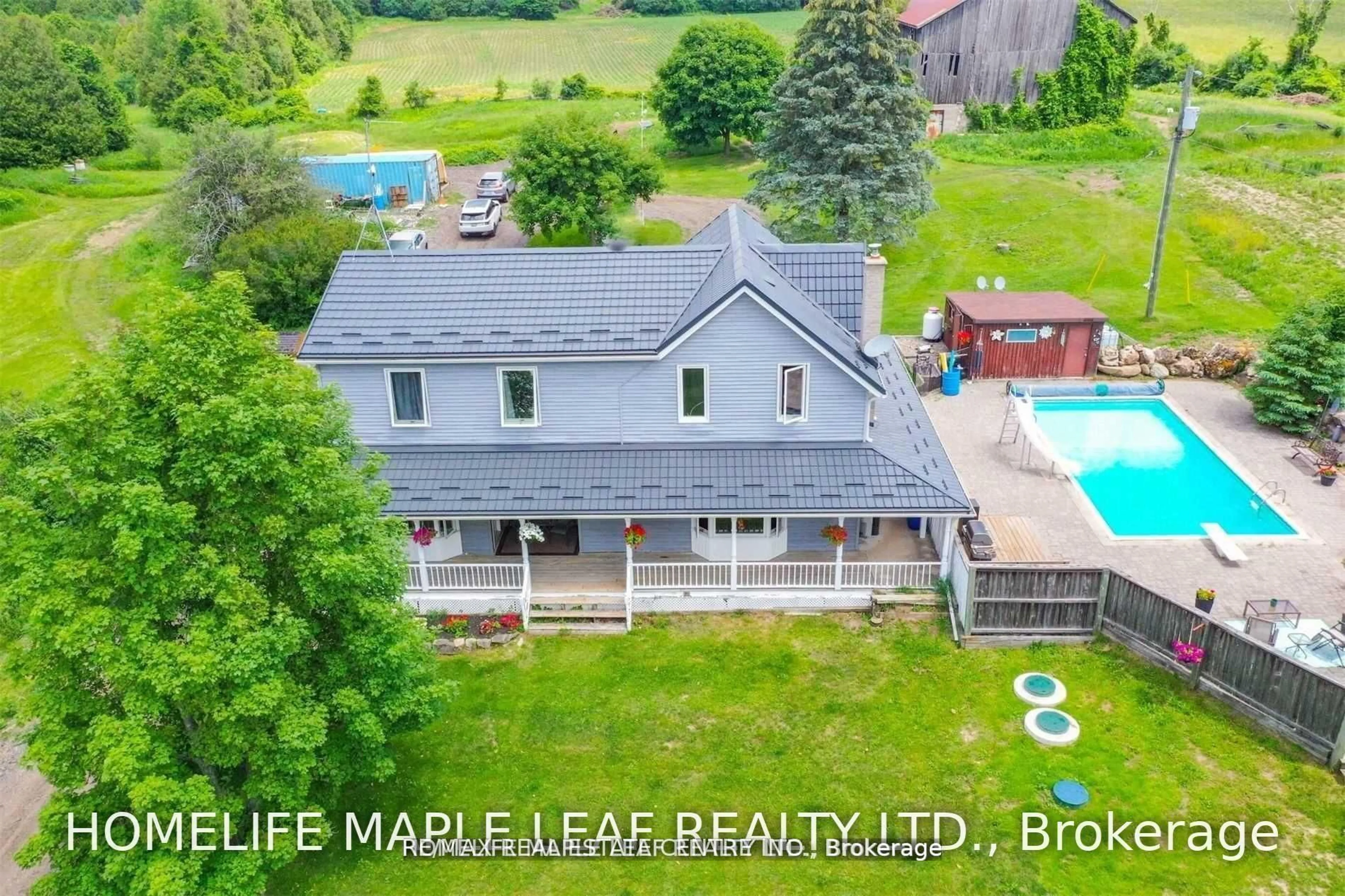 A pic from outside/outdoor area/front of a property/back of a property/a pic from drone, water/lake/river/ocean view for 12097 6th Line Nassagaweya Line, Milton Ontario L7J 2L7