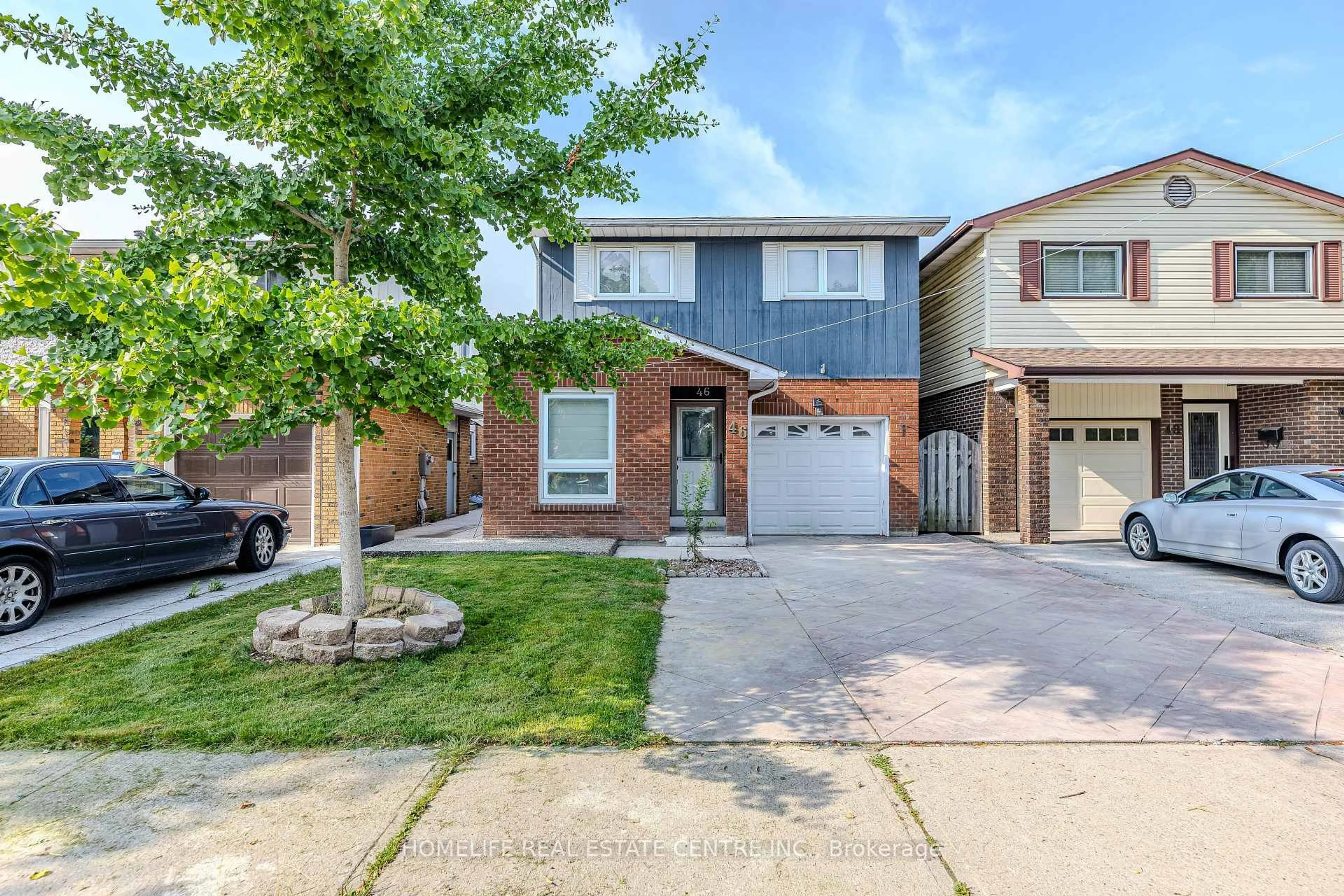 Home with brick exterior material, street for 46 Lady Stewart Blvd, Brampton Ontario L6S 3Y3