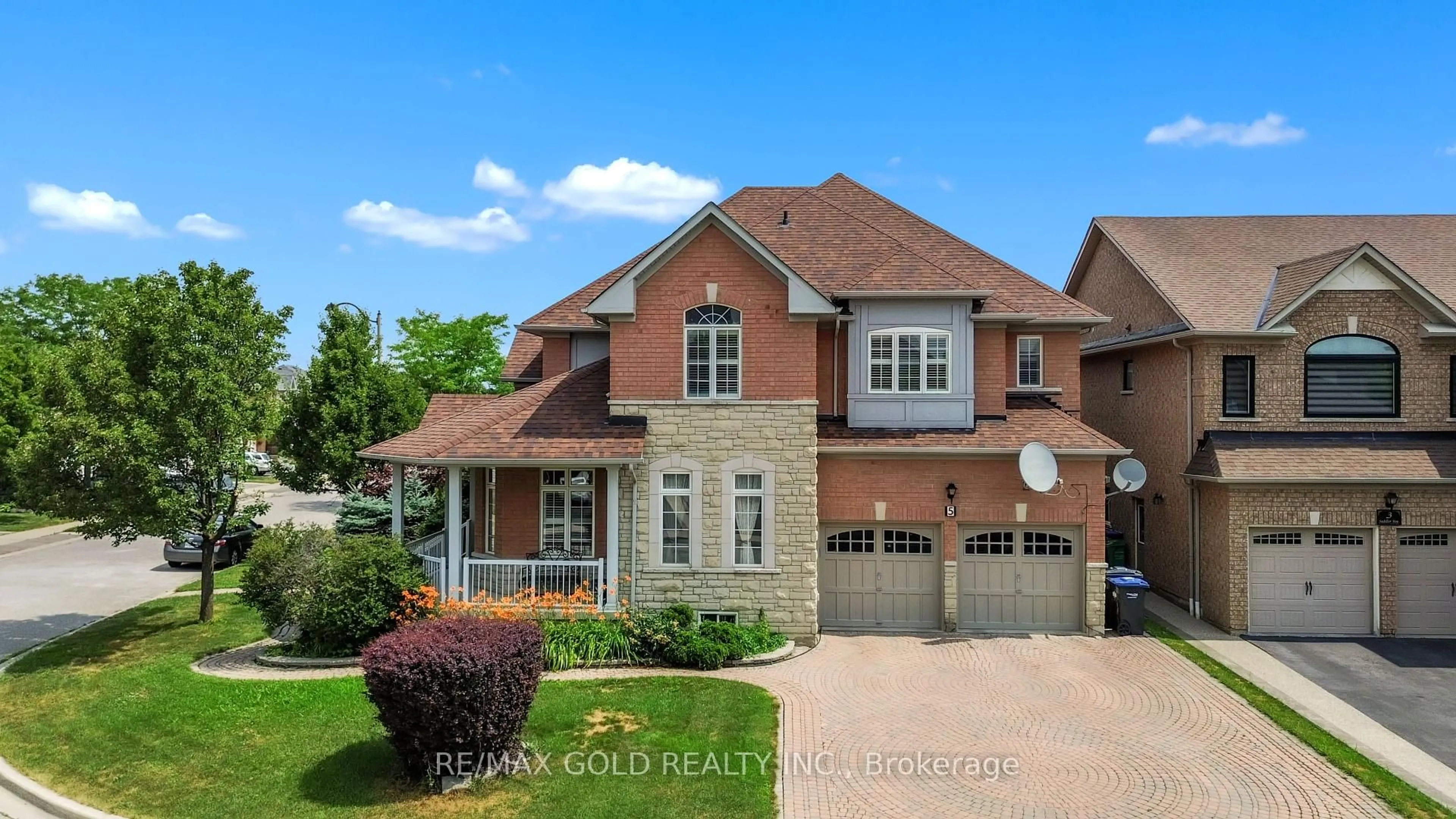 Home with brick exterior material, street for 5 Saddler Ave, Brampton Ontario L6P 2B7