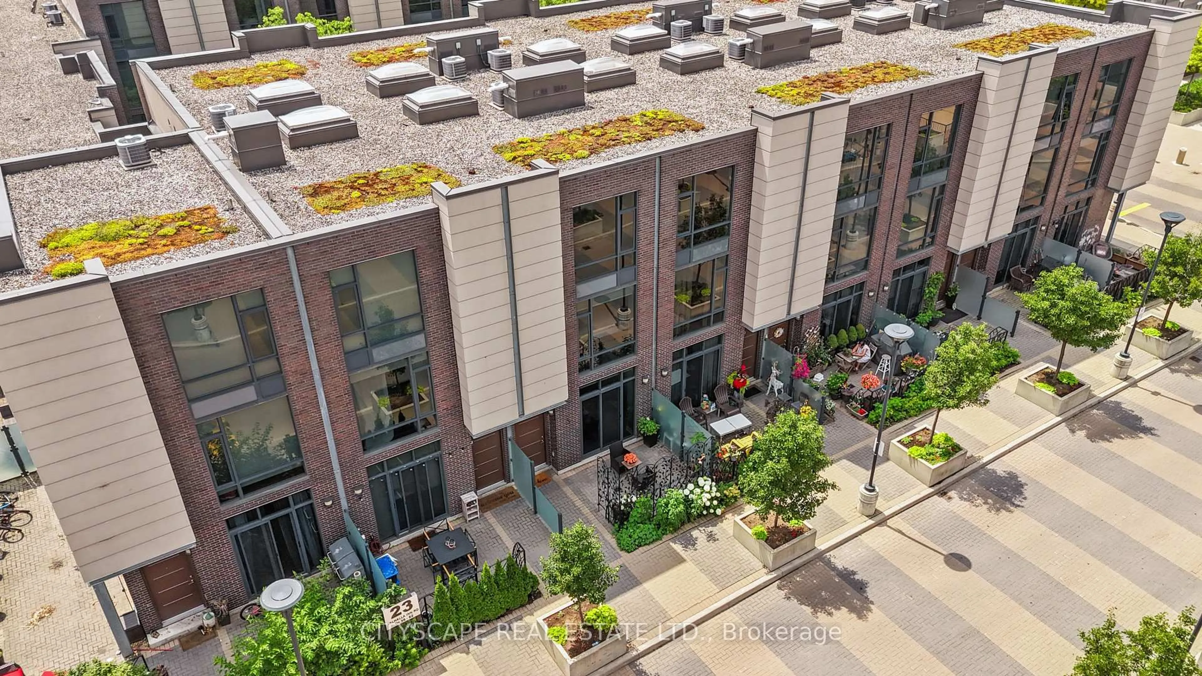 A pic from outside/outdoor area/front of a property/back of a property/a pic from drone, city buildings view from balcony for 23 Valhalla Inn Rd #50, Toronto Ontario M9B 1S9