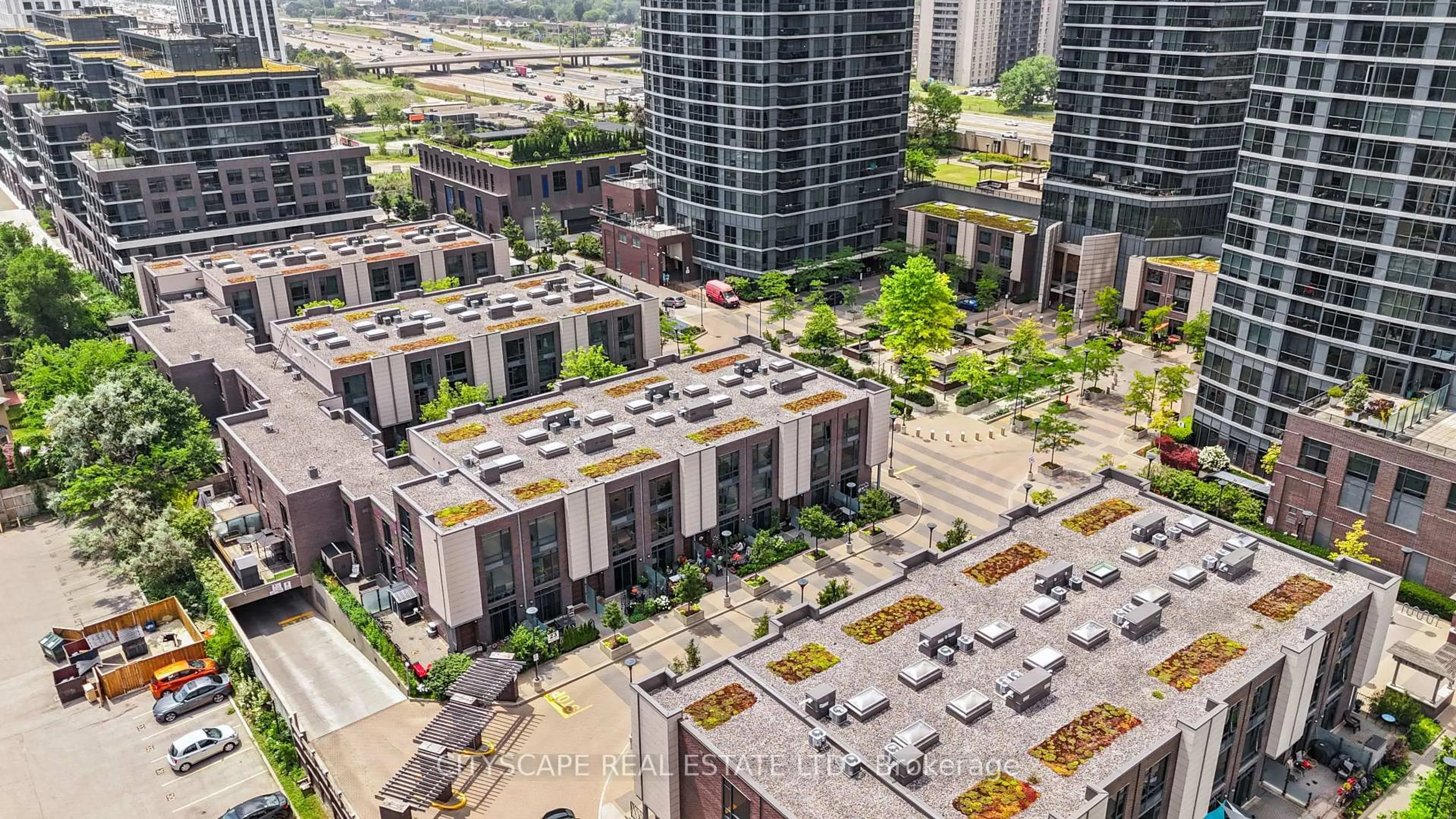 A pic from outside/outdoor area/front of a property/back of a property/a pic from drone, city buildings view from balcony for 23 Valhalla Inn Rd #50, Toronto Ontario M9B 1S9