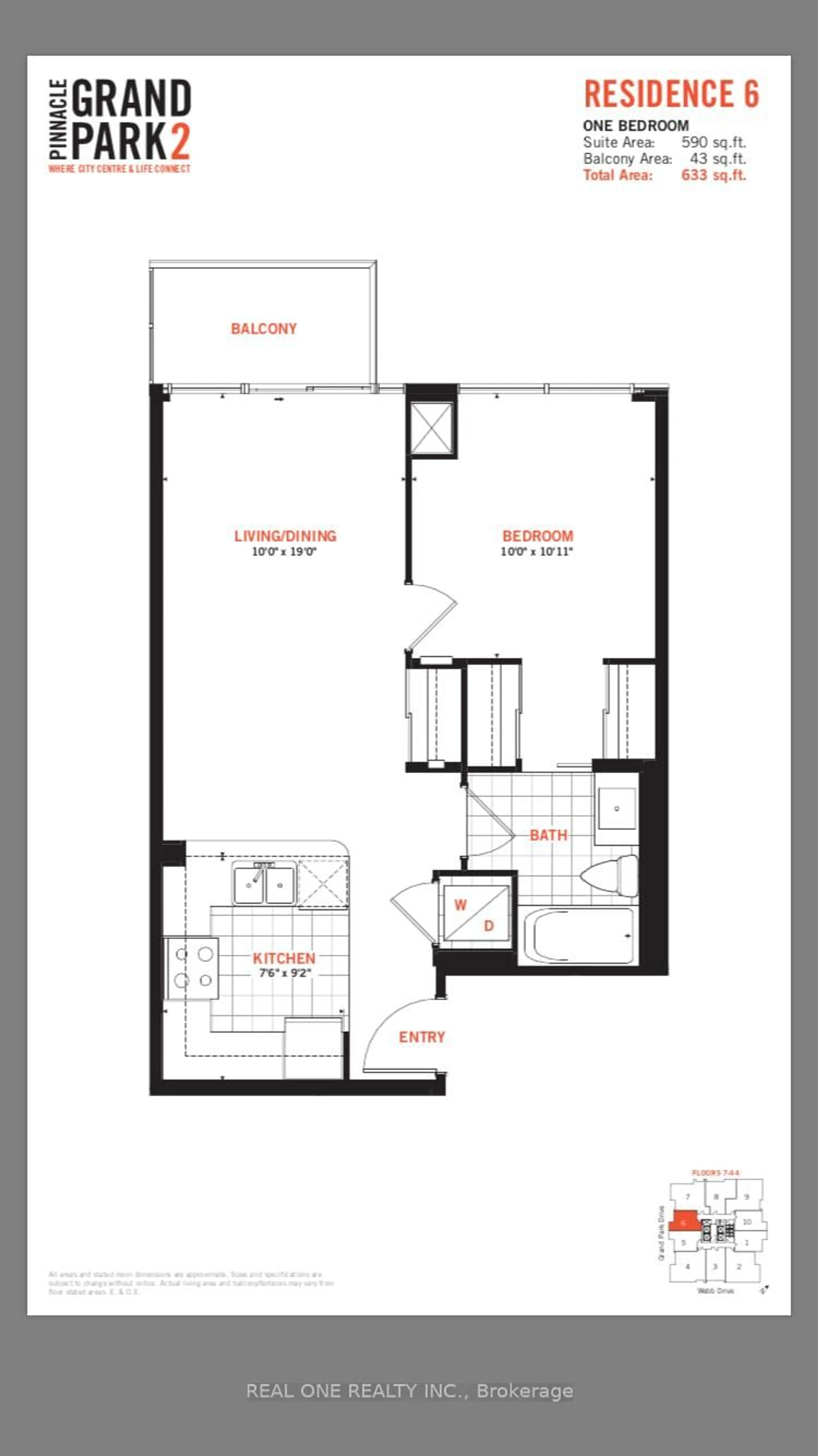 Floor plan for 3975 GRAND PARK Dr #2806, Mississauga Ontario L5B 0K4