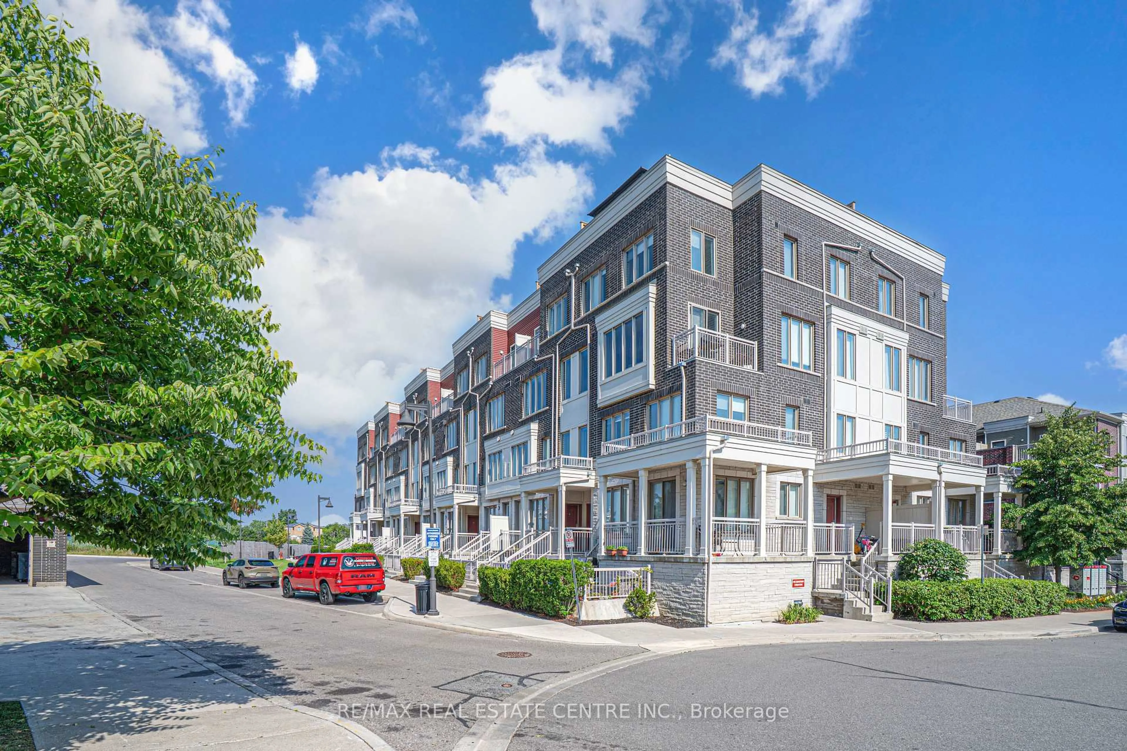 A pic from outside/outdoor area/front of a property/back of a property/a pic from drone, street for 145 Long Branch Ave #21, Toronto Ontario M8W 0A9