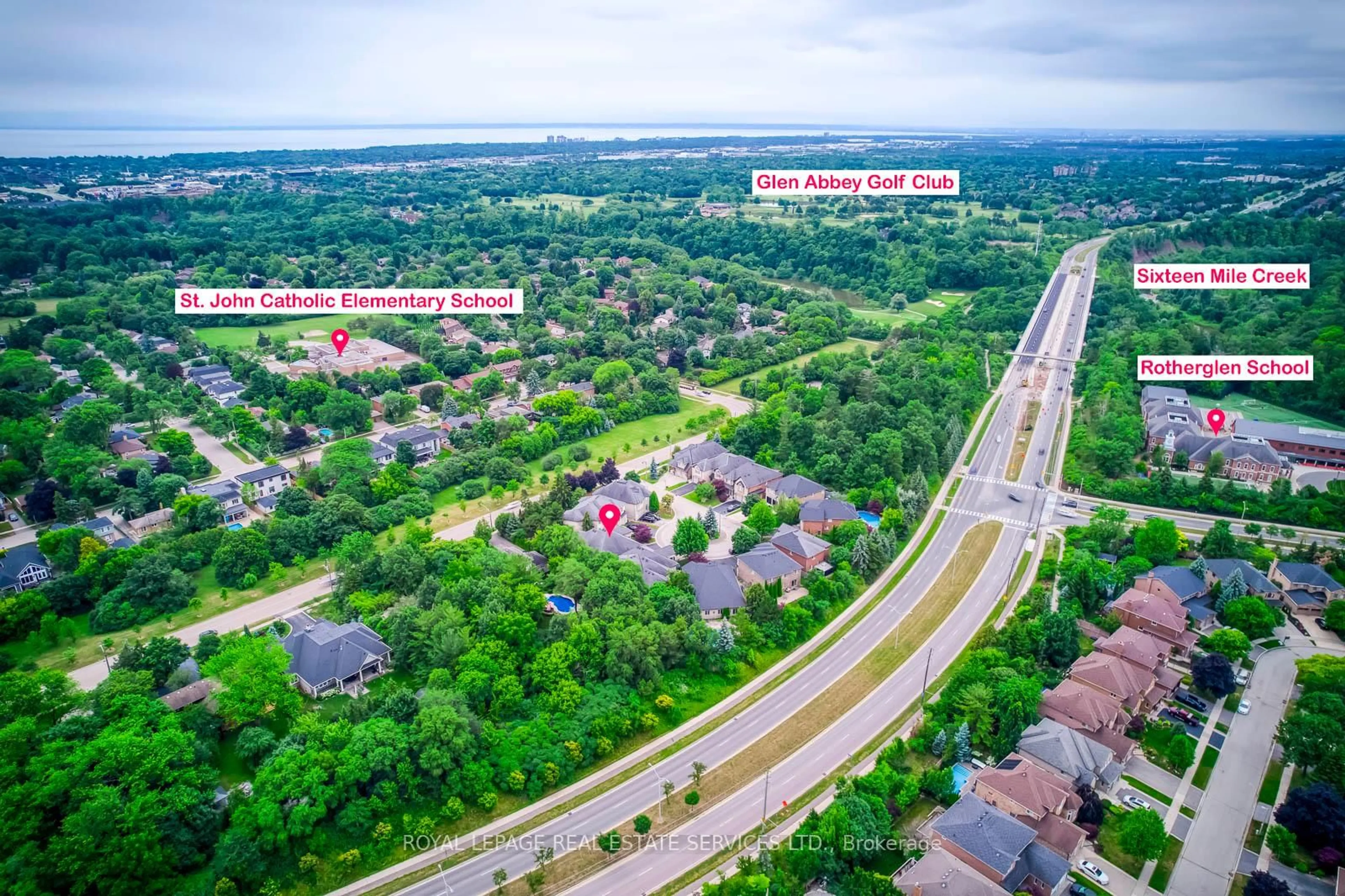 A pic from outside/outdoor area/front of a property/back of a property/a pic from drone, street for 1549 Destiny Crt, Oakville Ontario L6H 7L1