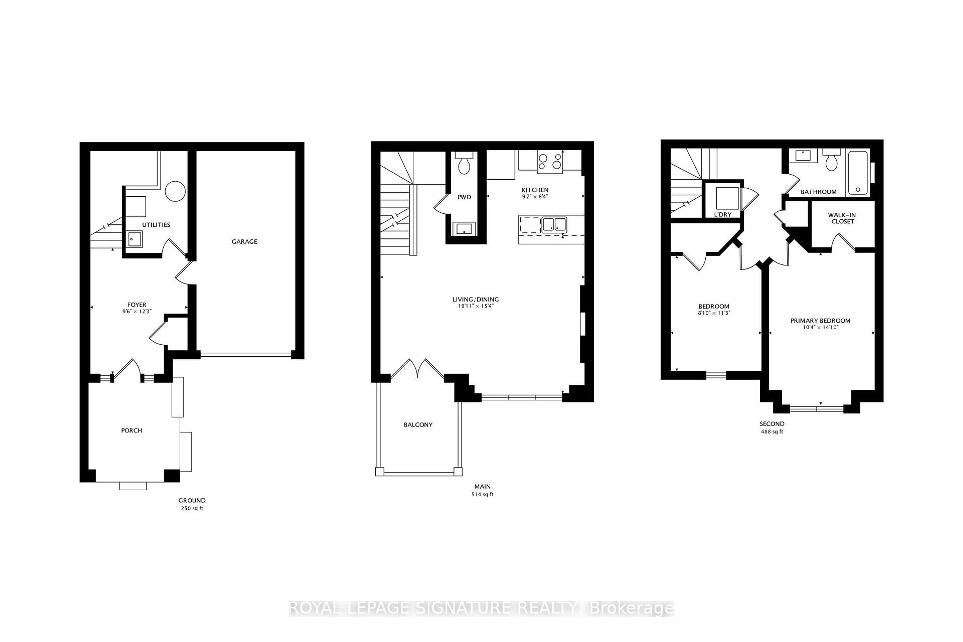 Floor plan for 2435 Greenwich Dr #65, Oakville Ontario L6M 0S4