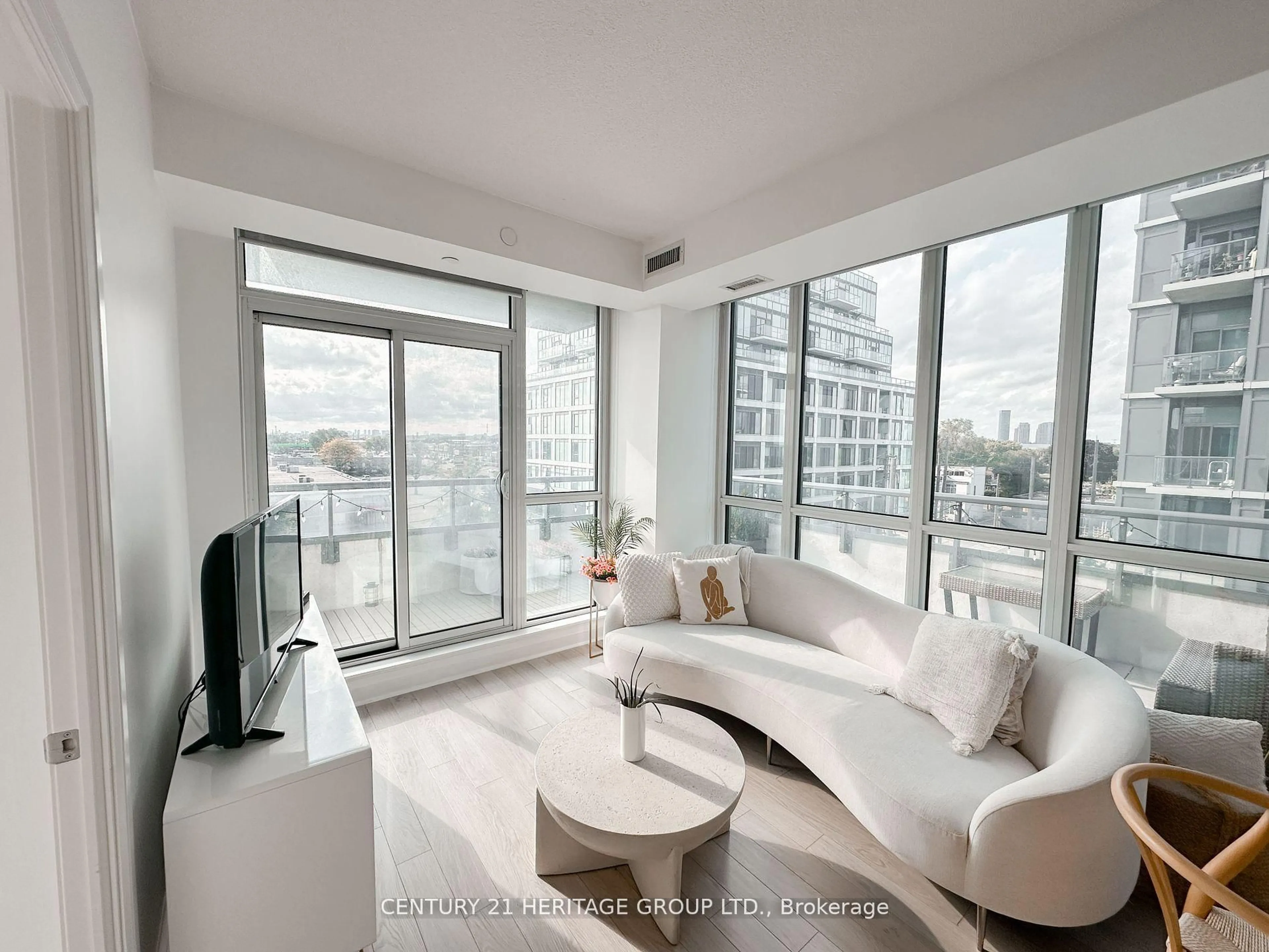 Living room with furniture, unknown for 15 Zorra St #408, Toronto Ontario M8Z 0C1