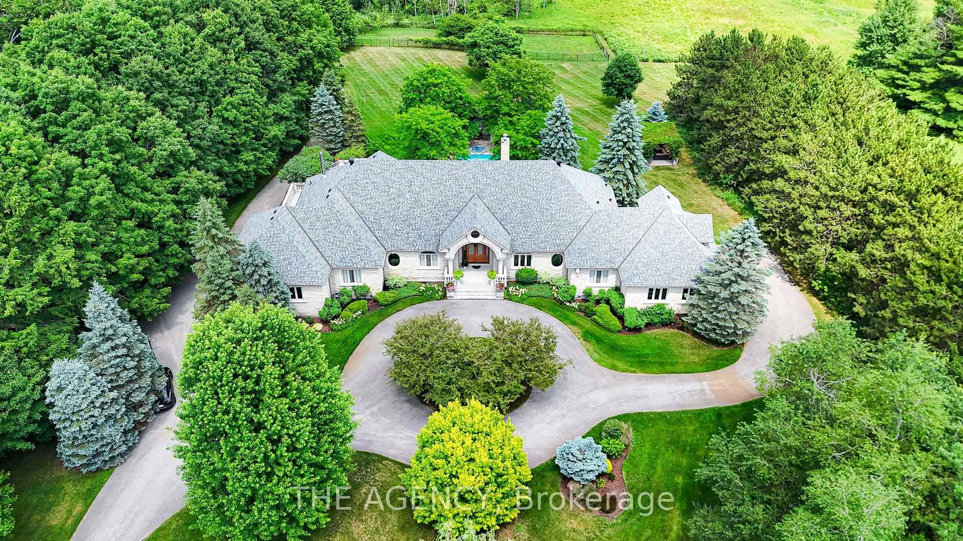 A pic from outside/outdoor area/front of a property/back of a property/a pic from drone, street for 18387 The Gore Rd, Caledon Ontario L7E 0X8