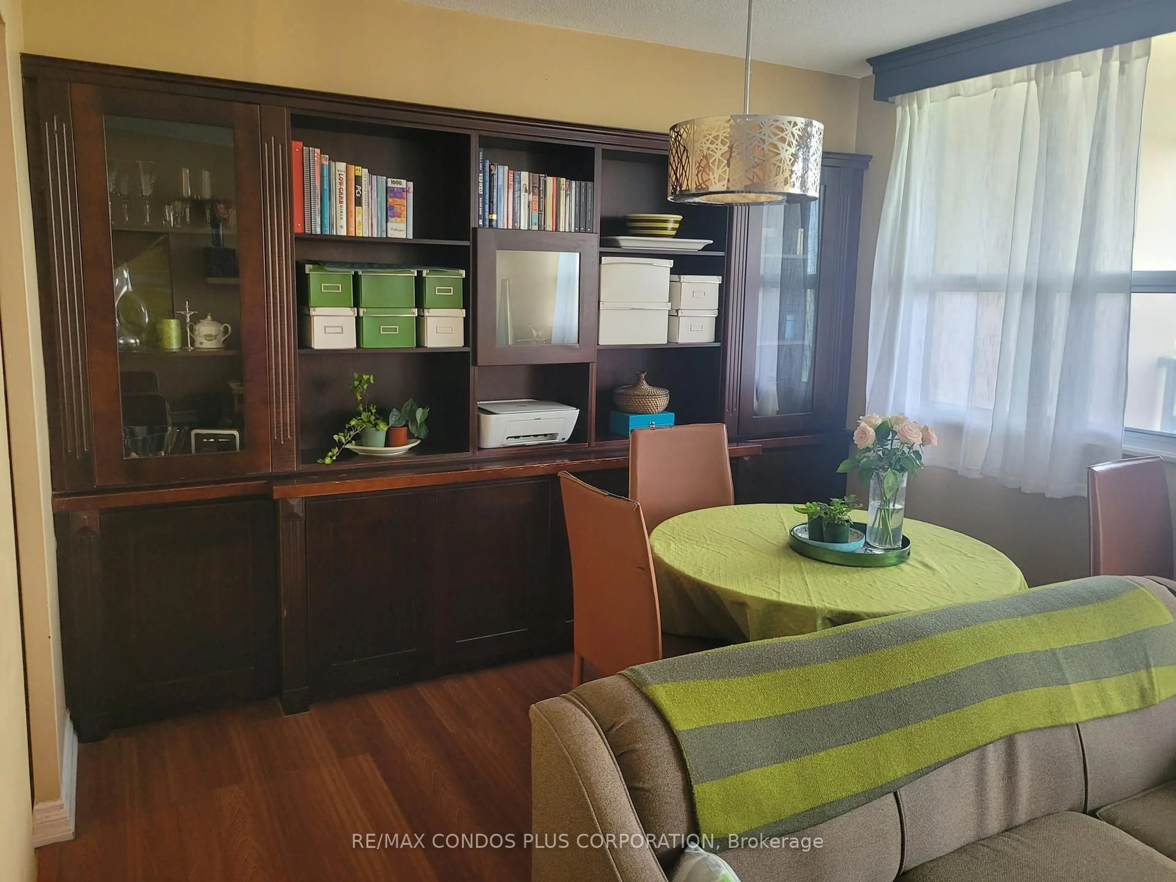 Dining room, wood/laminate floor for 551 The West Mall Rd #802, Toronto Ontario M9C 1G7