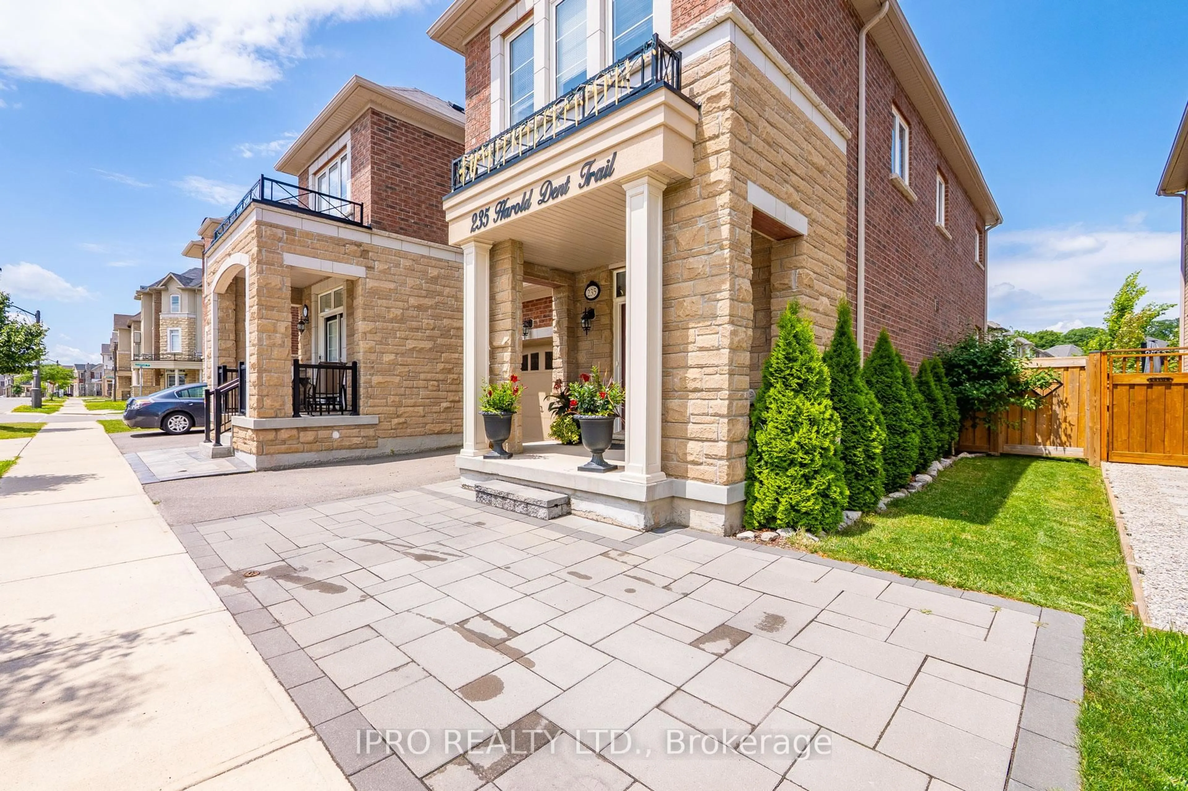 Home with brick exterior material, street for 235 Harold Dent Tr, Oakville Ontario L6M 1S3
