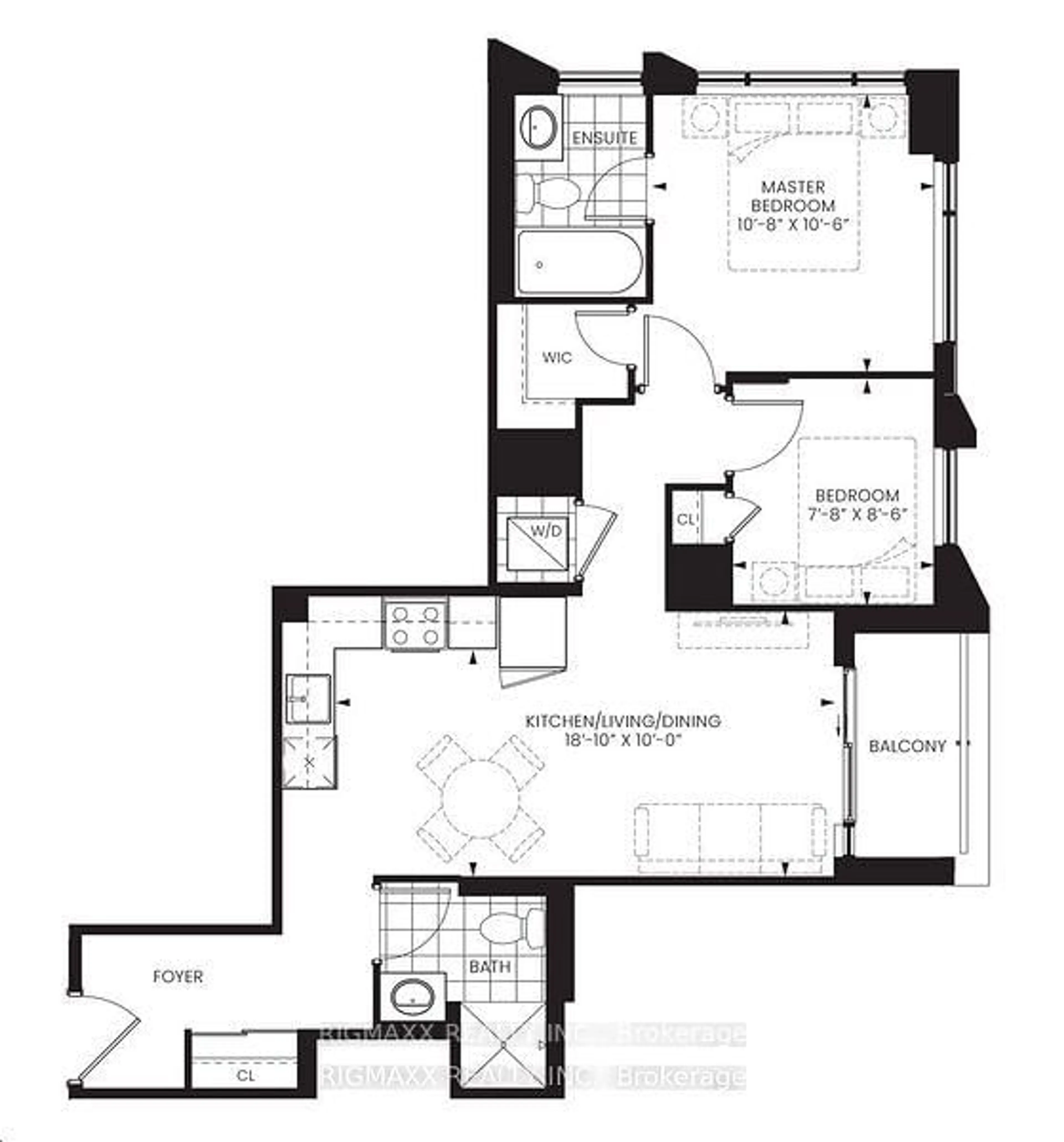 Floor plan for 556 Marlee Ave #521, Toronto Ontario M6B 0B1