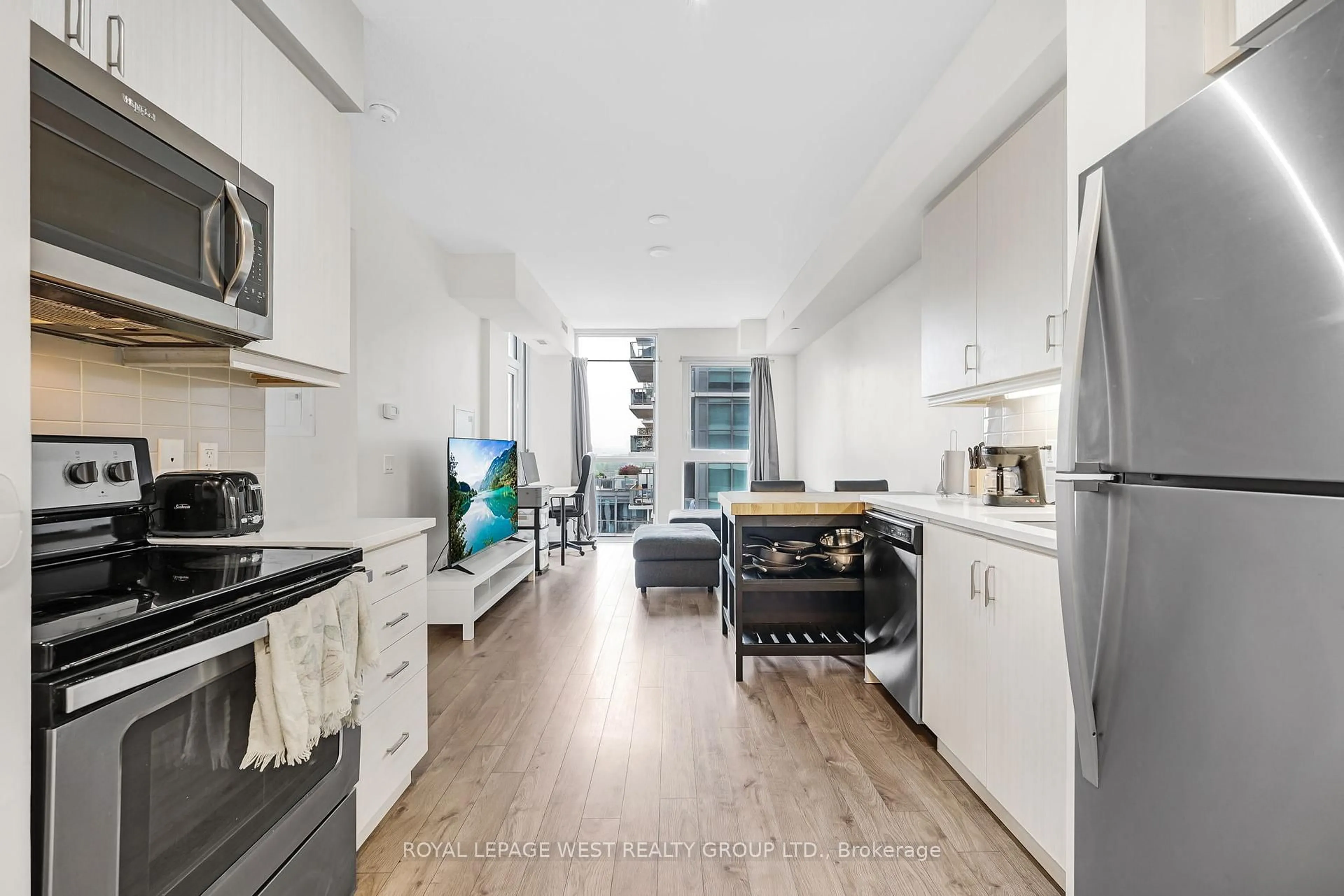 Open concept kitchen, unknown for 17 Zorra St #613, Toronto Ontario M8Z 0C8