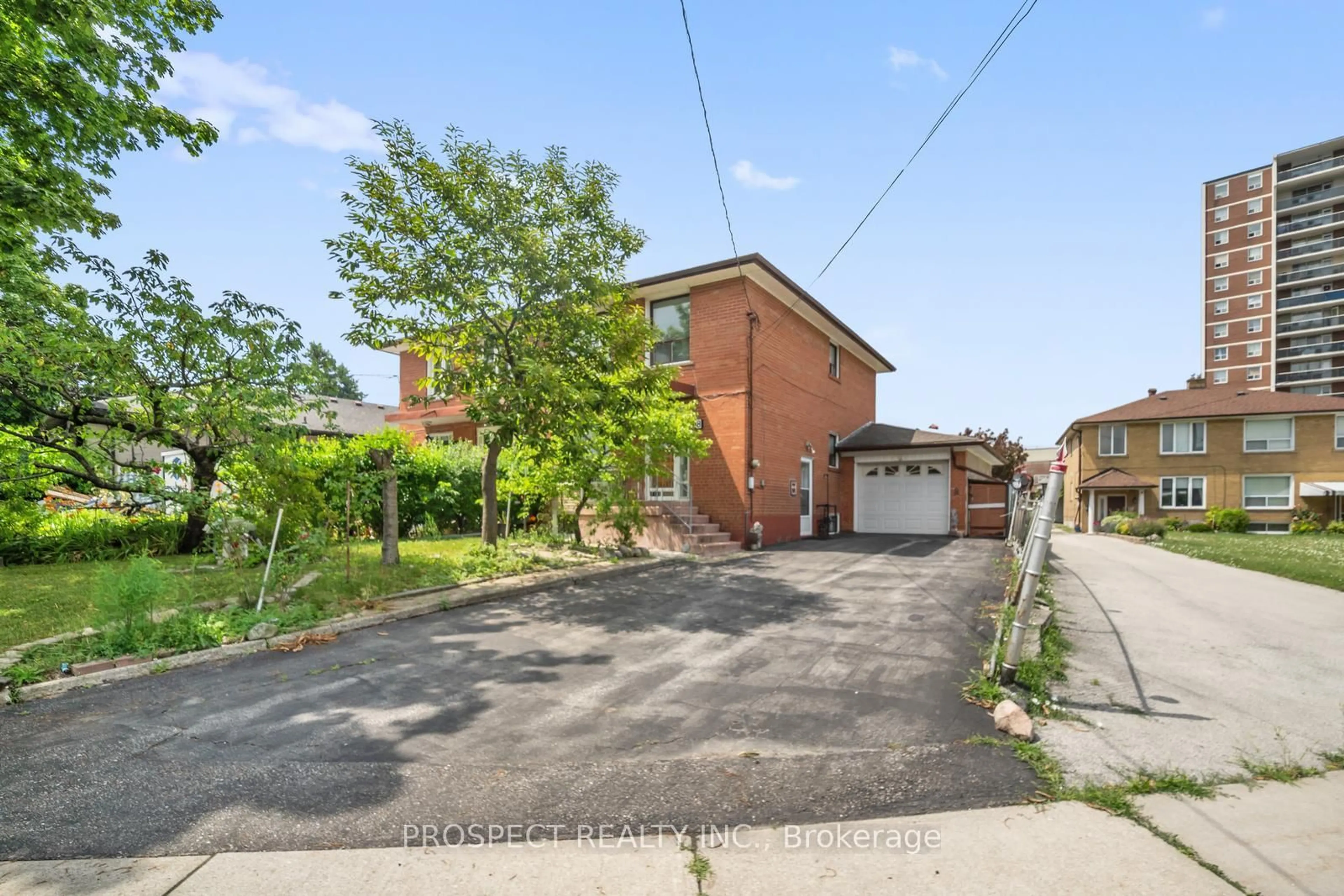 A pic from outside/outdoor area/front of a property/back of a property/a pic from drone, street for 8 Sonnet Crt, Toronto Ontario M6L 1J7