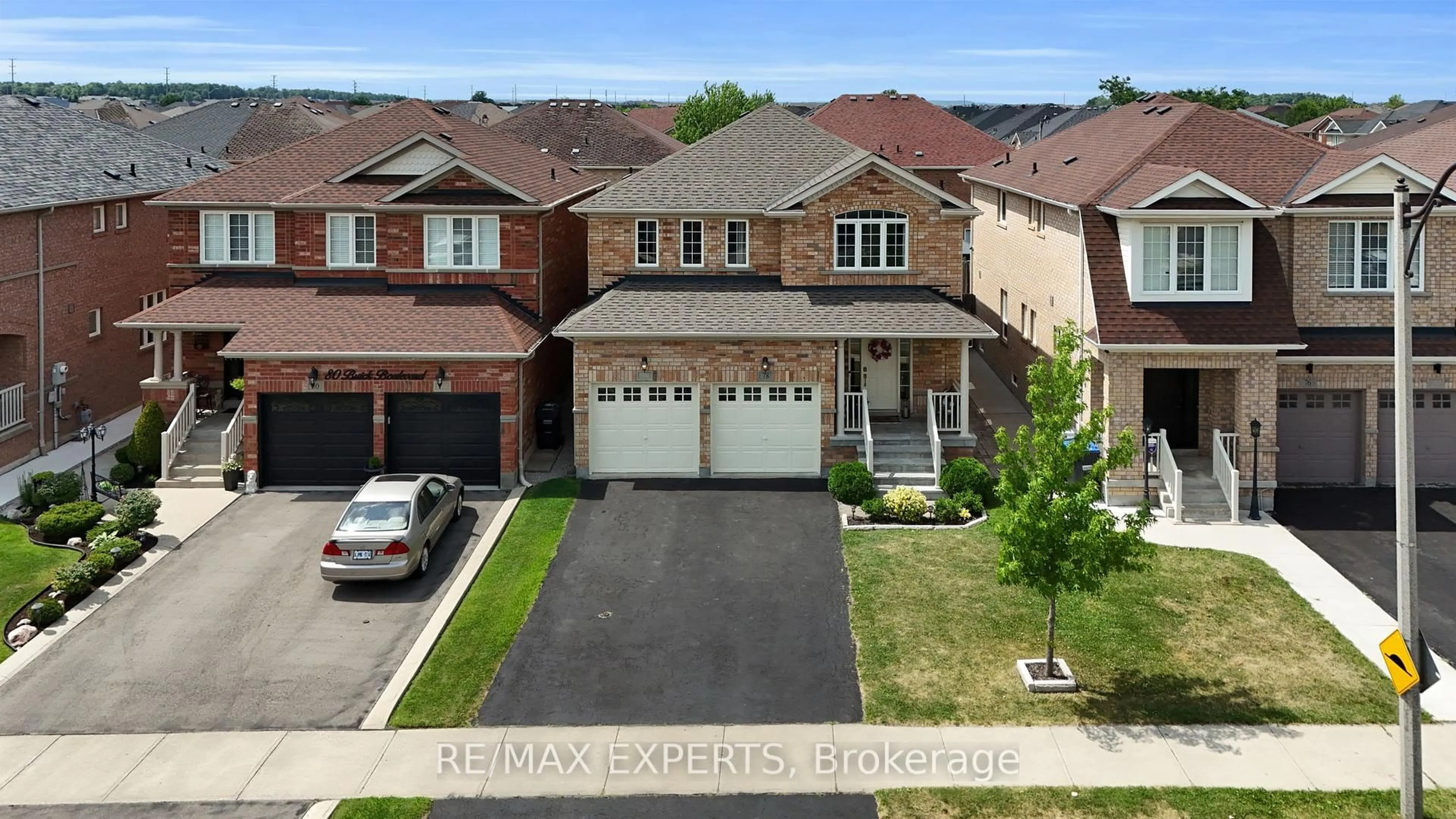 A pic from outside/outdoor area/front of a property/back of a property/a pic from drone, street for 78 Buick Blvd, Brampton Ontario L7A 3X7