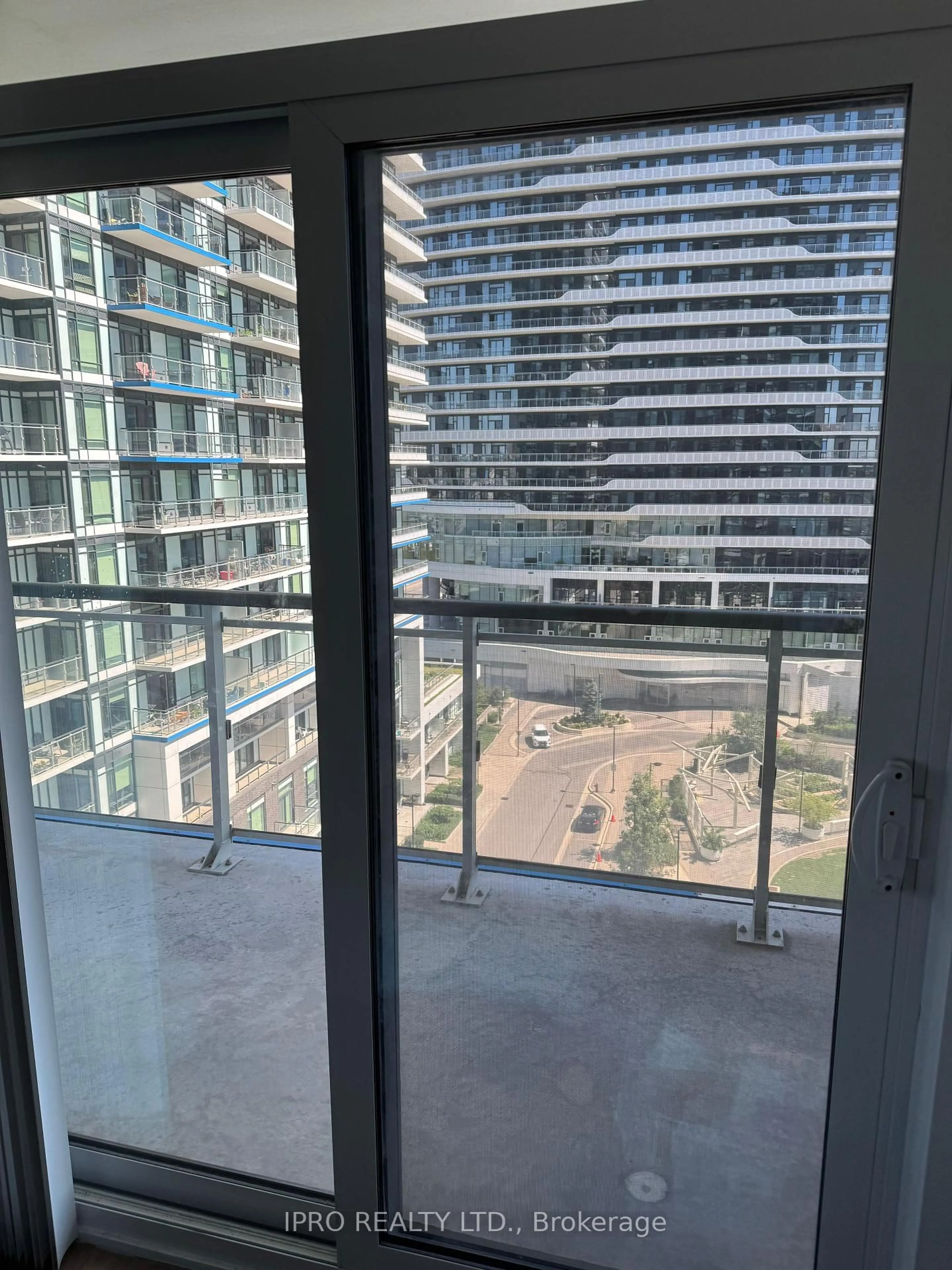 Balcony in the apartment, city buildings view from balcony for 2560 Eglinton Ave #911, Mississauga Ontario L5M 0Y3