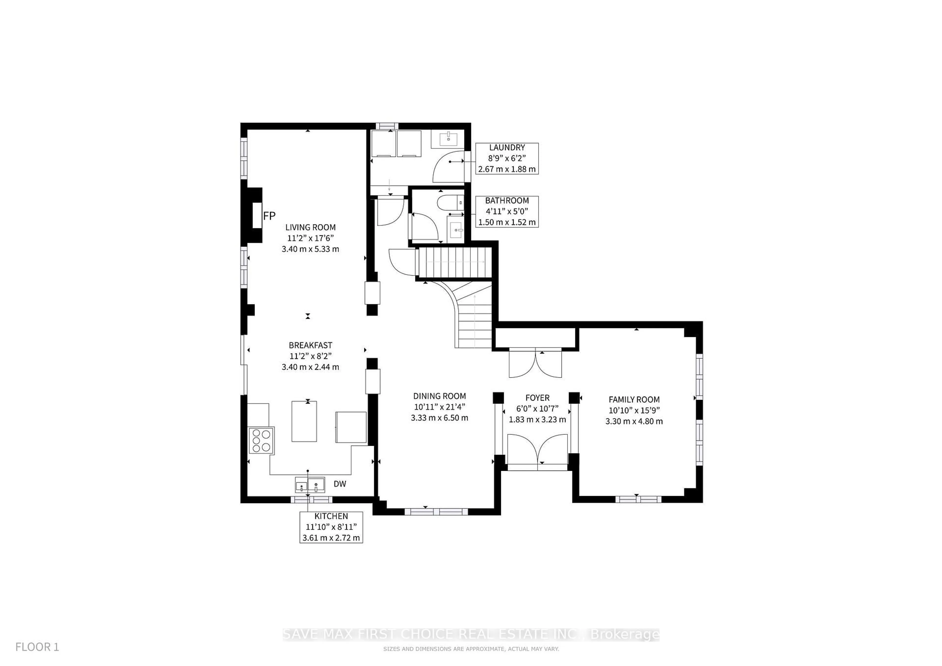 Floor plan for 4 Sunnyview Rd, Brampton Ontario L7A 3E3