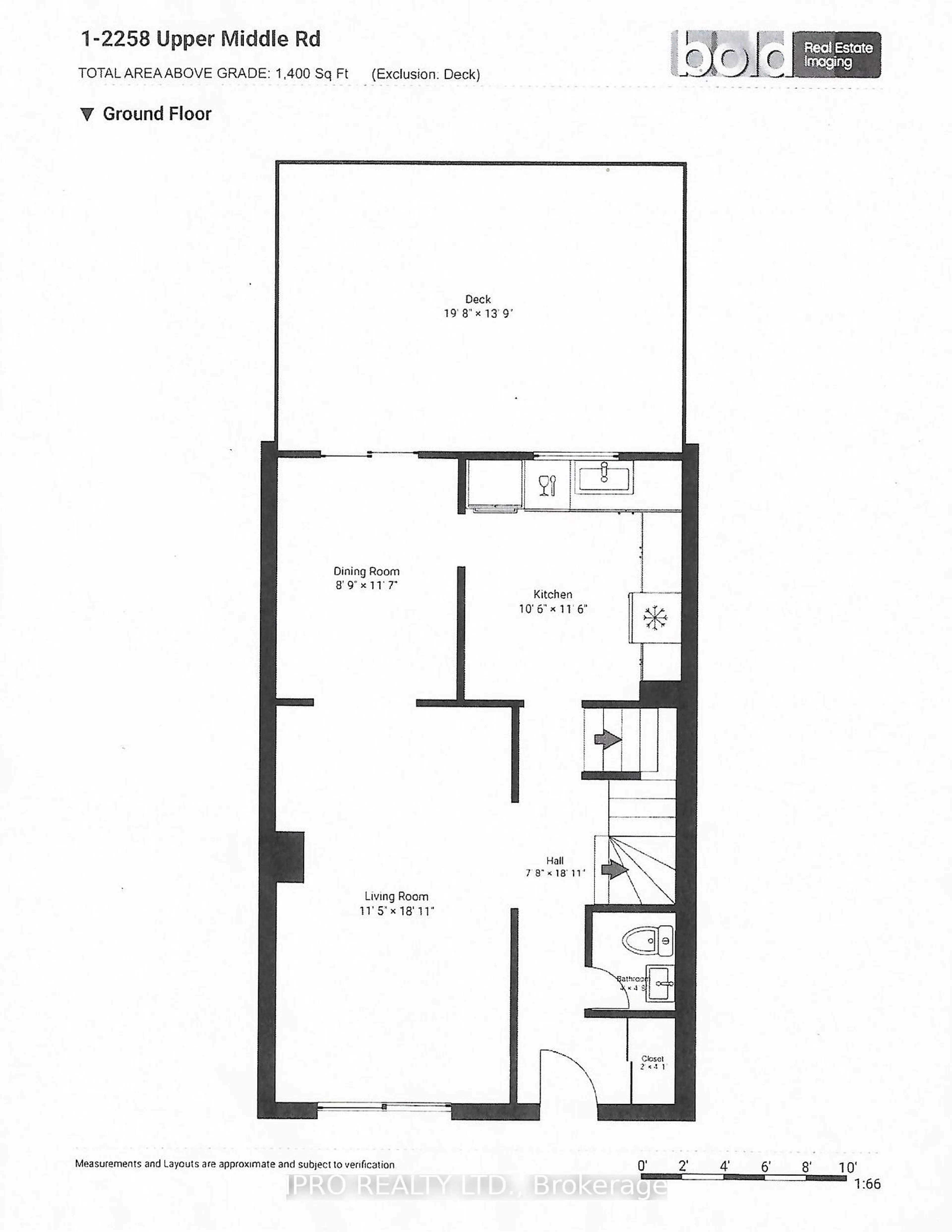 Floor plan for 2258 Upper Middle Rd #1, Burlington Ontario L7P 2Z9