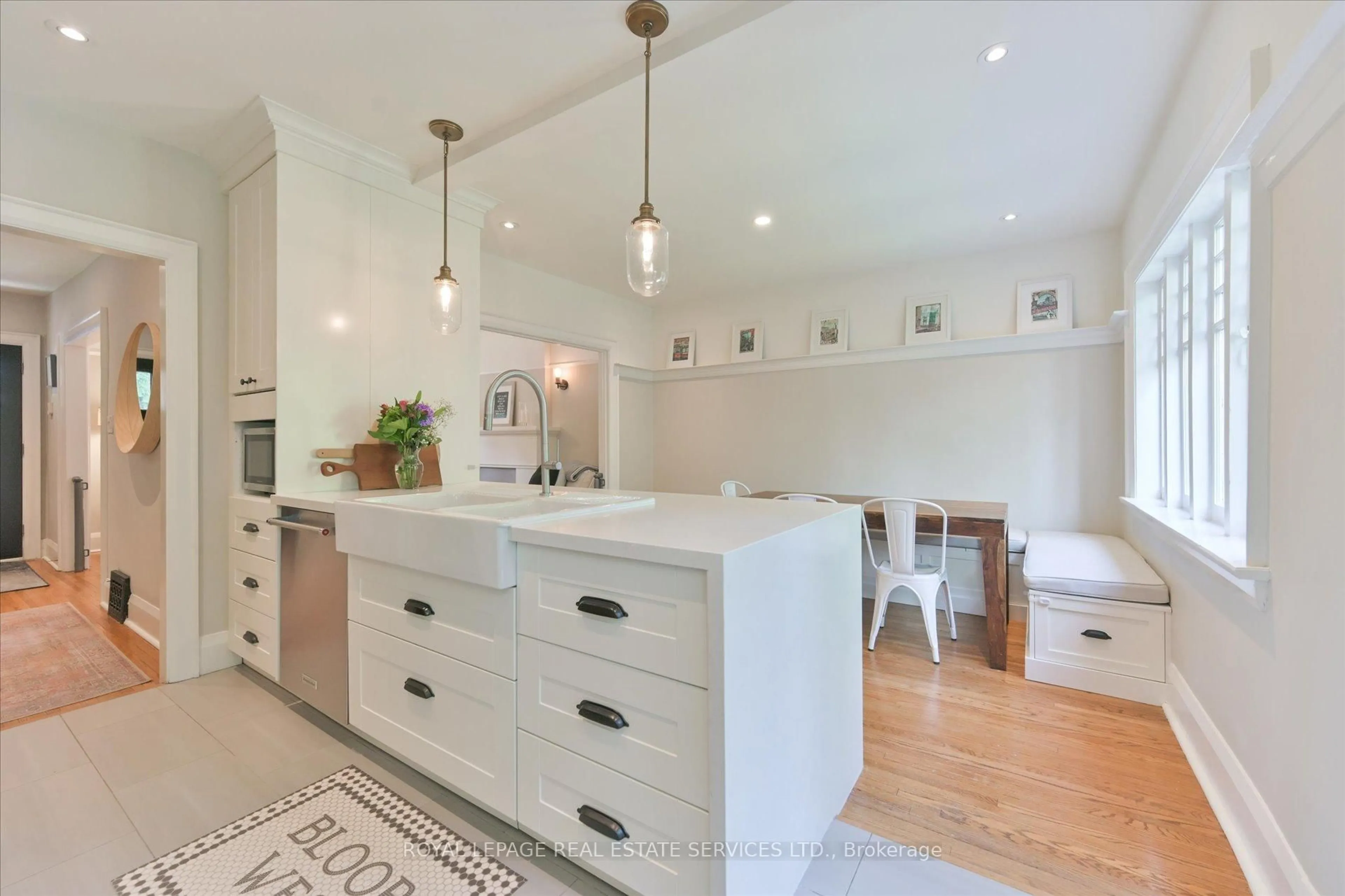 Contemporary kitchen, ceramic/tile floor for 86 Ardagh St, Toronto Ontario M6S 1Y5