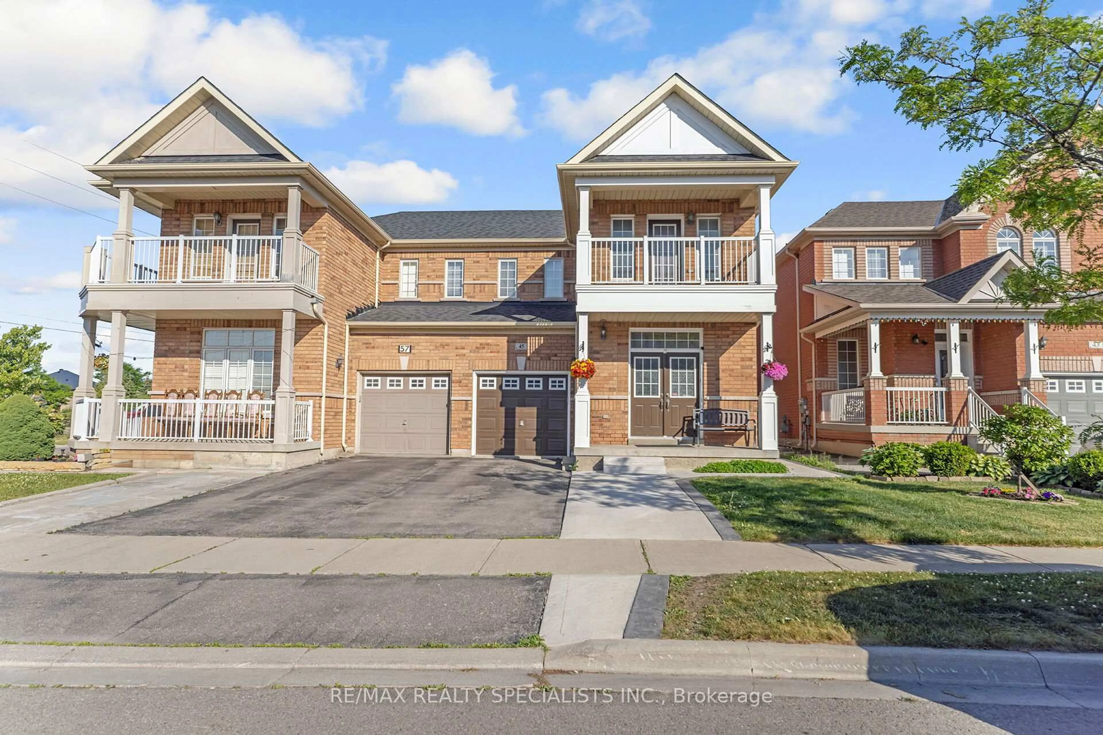 Home with brick exterior material, street for 45 Prudhomme Dr, Brampton Ontario L6R 0G9