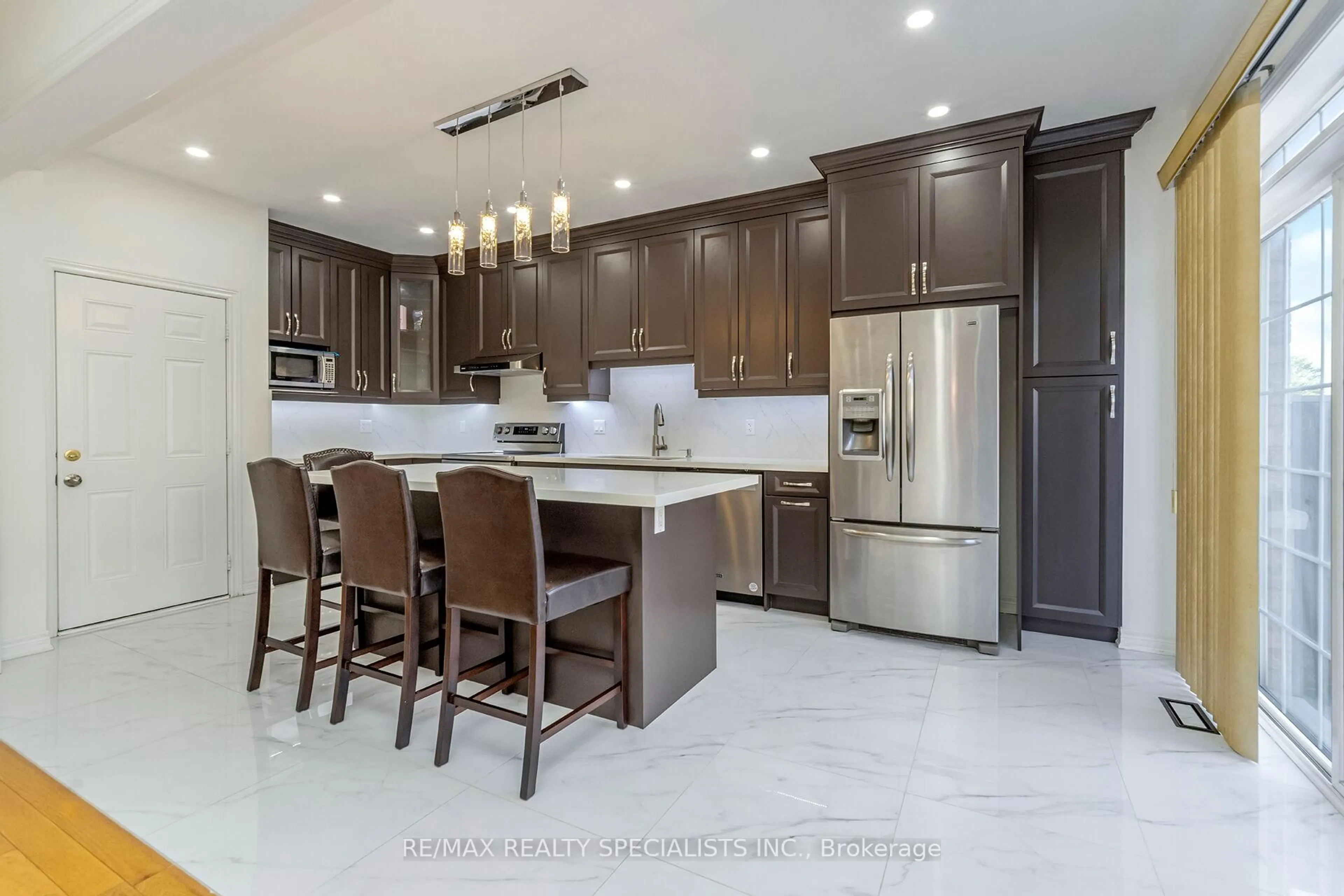 Contemporary kitchen, ceramic/tile floor for 45 Prudhomme Dr, Brampton Ontario L6R 0G9