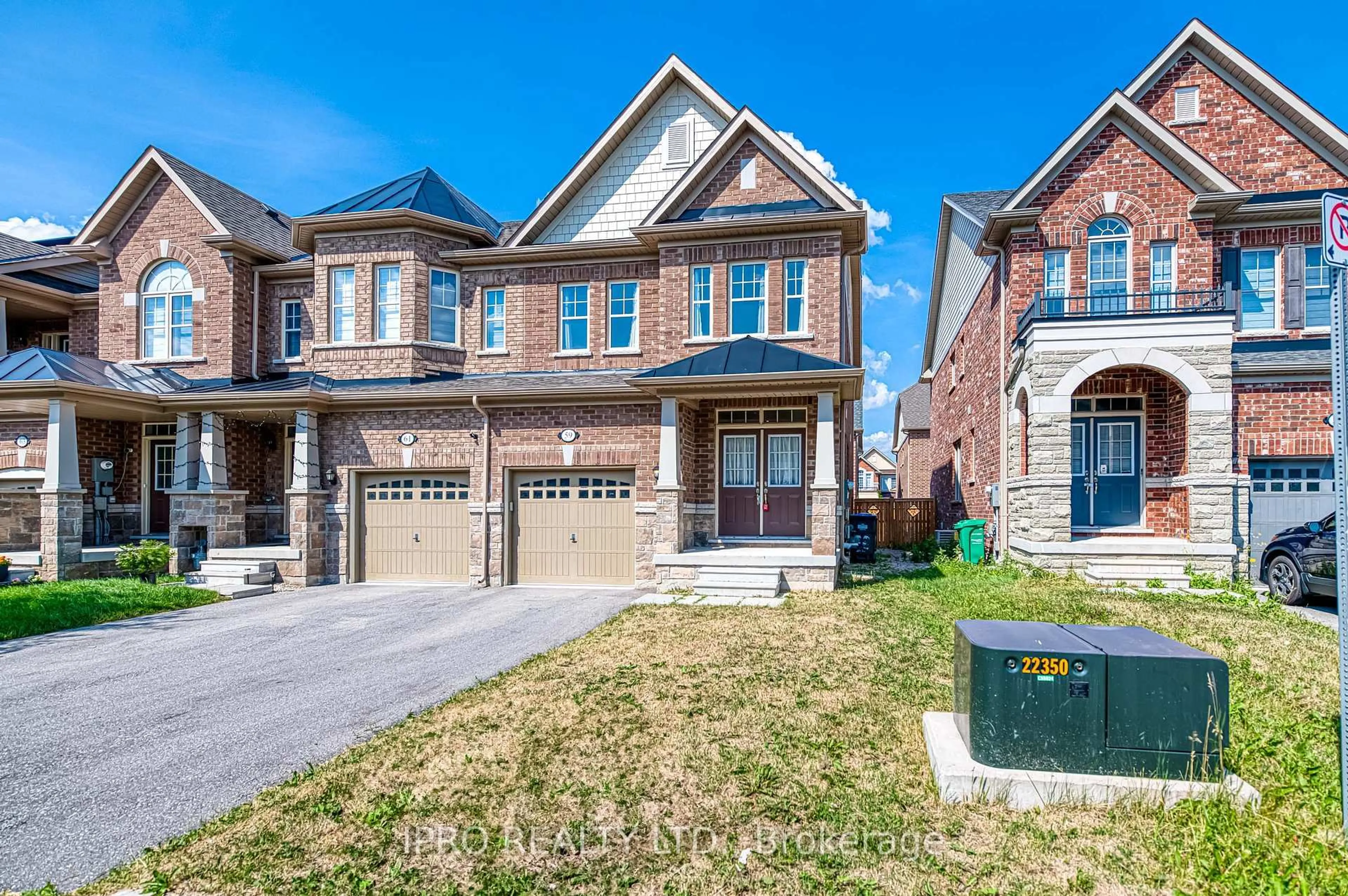 Home with brick exterior material, street for 59 Pearman Cres, Brampton Ontario L7A 4Y8