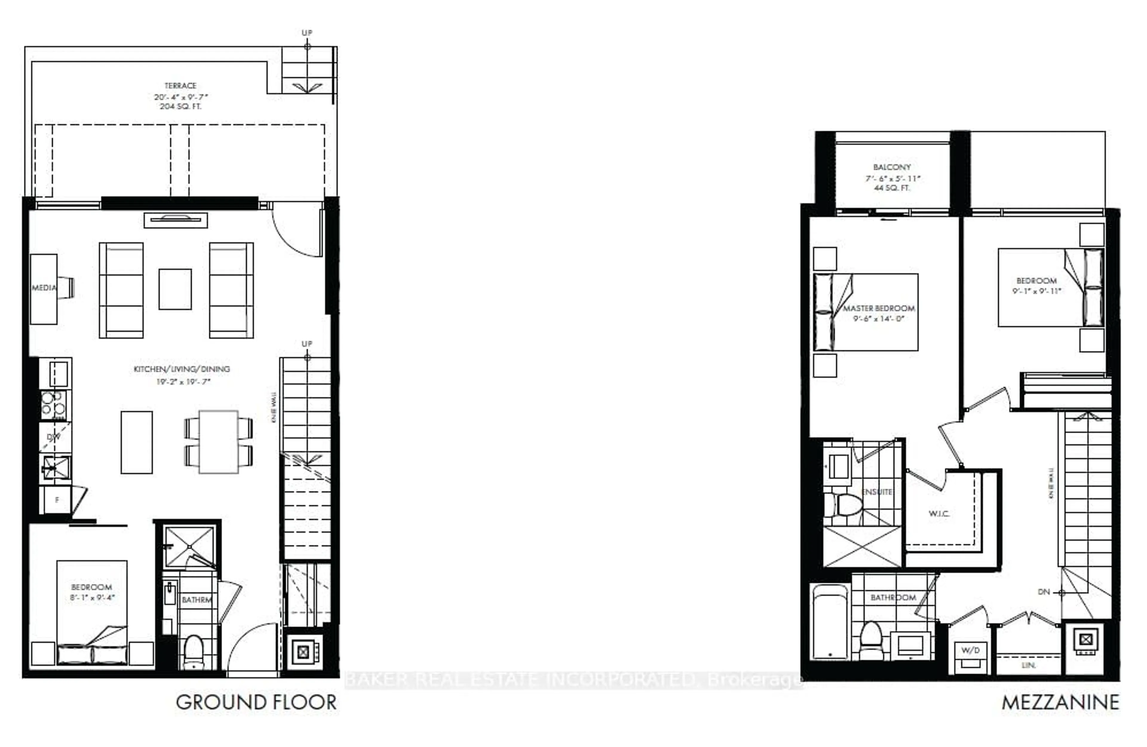 Floor plan for 407 Webb Dr, Mississauga Ontario L5B 0M4