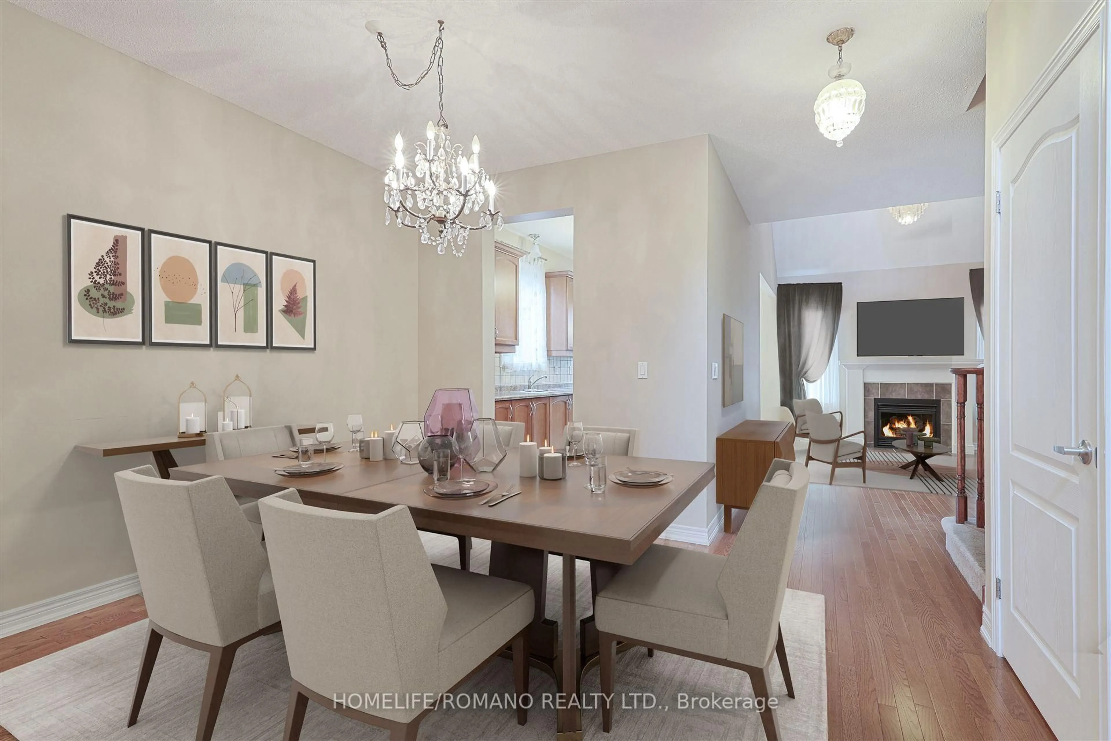 Dining room, wood/laminate floor for 2125 Itabashi Way #104, Burlington Ontario L7M 0A1
