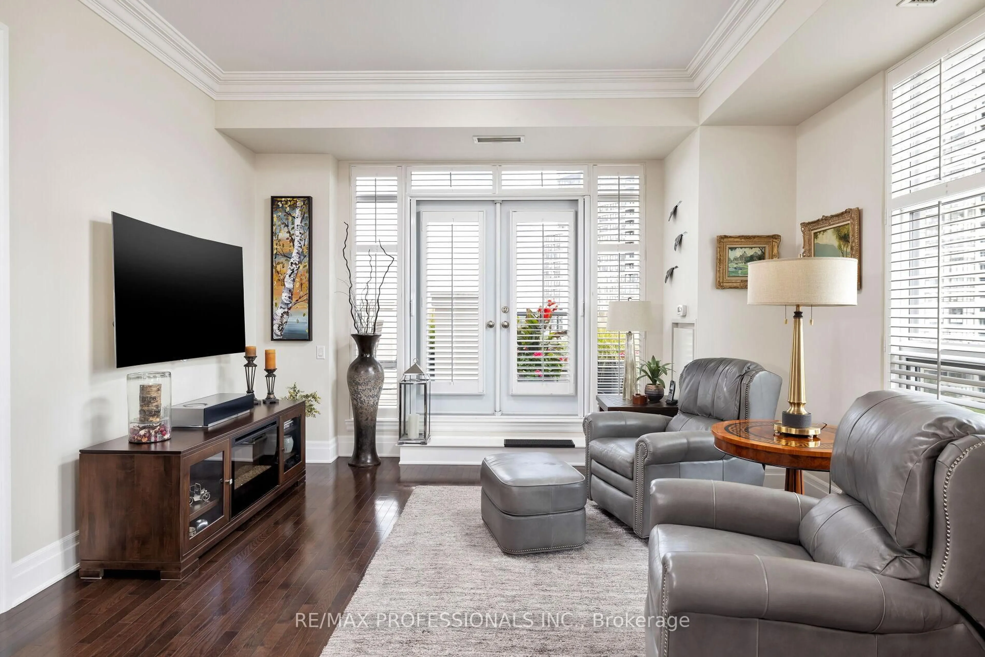 Living room with furniture, unknown for 9 Burnhamthorpe Cres #LPH7, Toronto Ontario M9A 0A6
