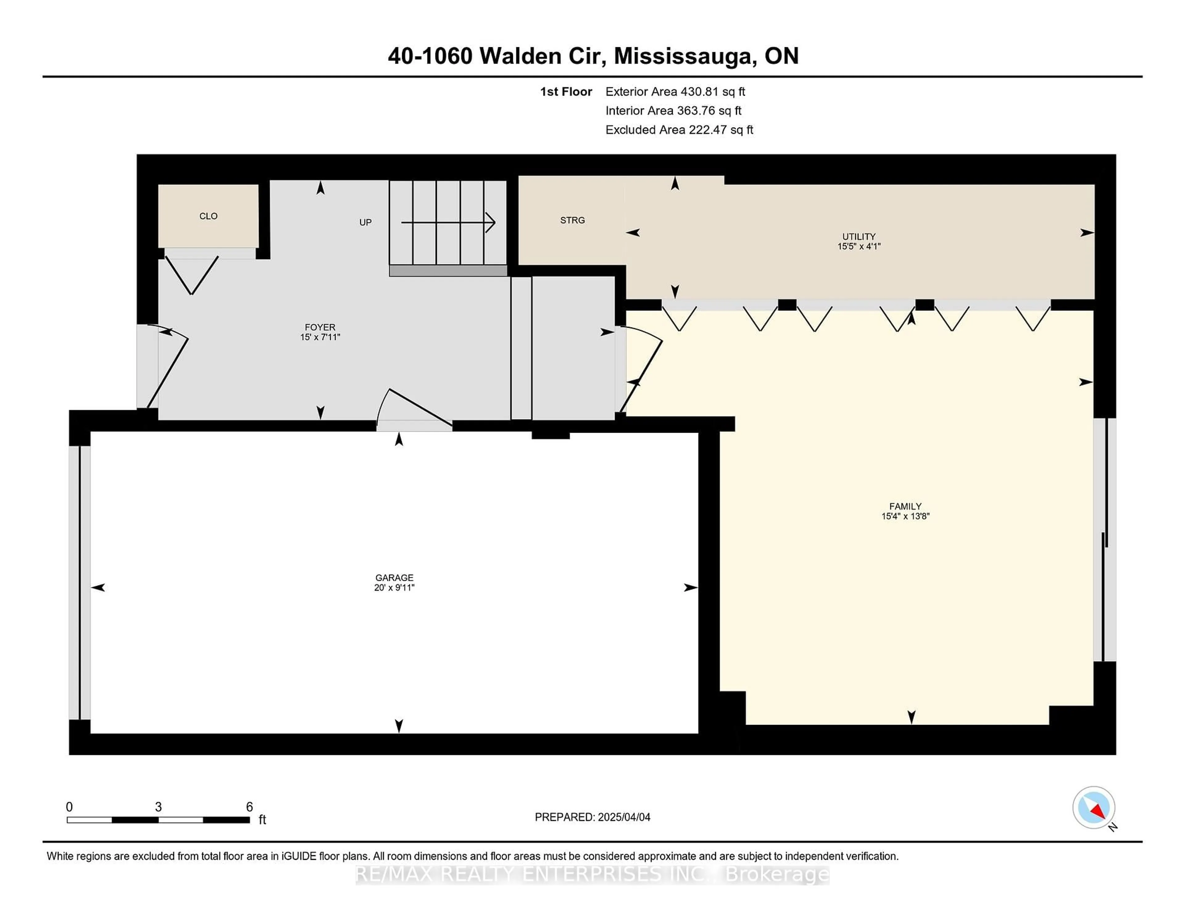 Floor plan for 1060 Walden Circ #40, Mississauga Ontario L5J 4J9