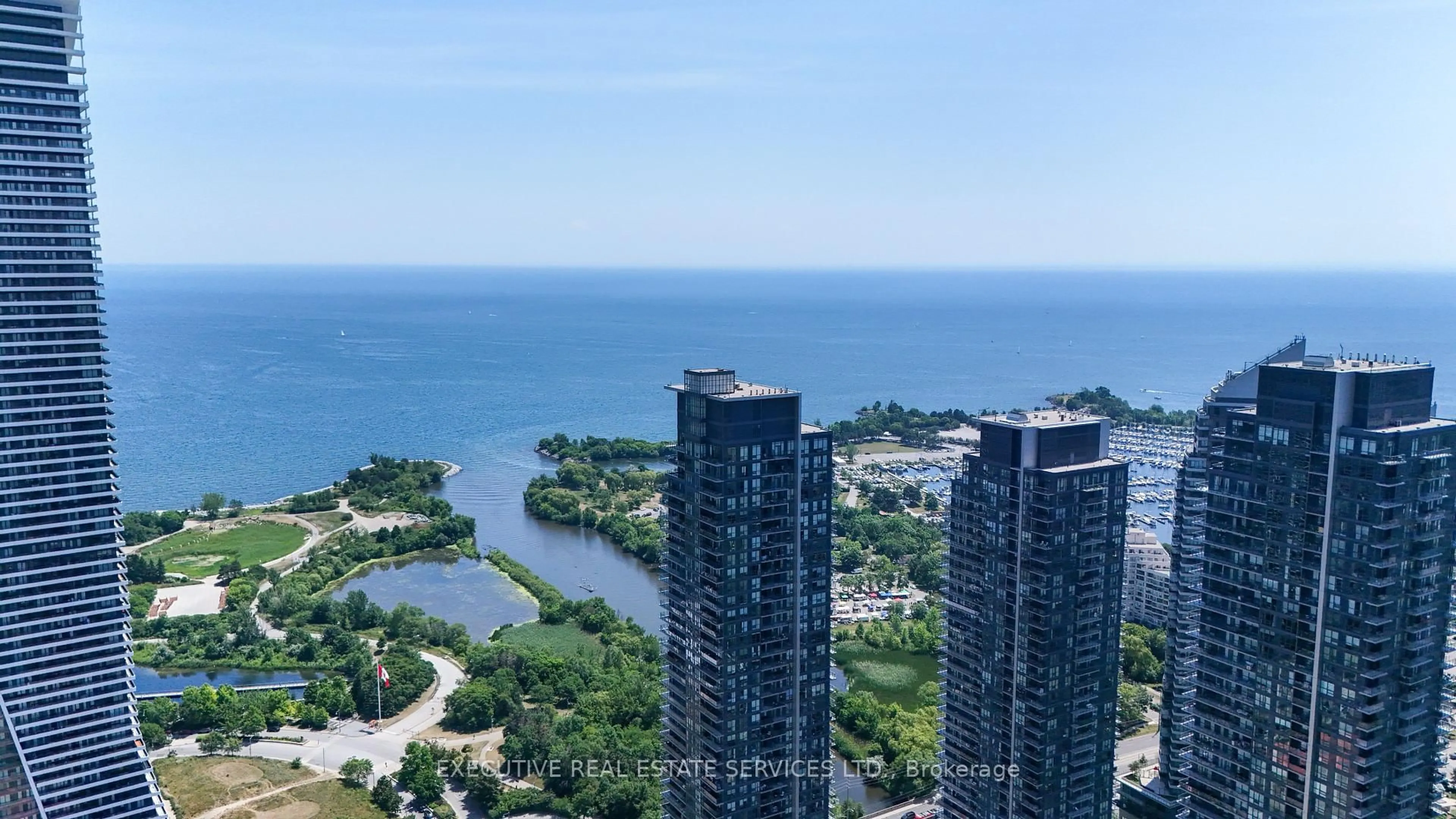 A pic from outside/outdoor area/front of a property/back of a property/a pic from drone, water/lake/river/ocean view for 2200 Lakeshore Blvd #LPH07, Toronto Ontario M8V 1A4