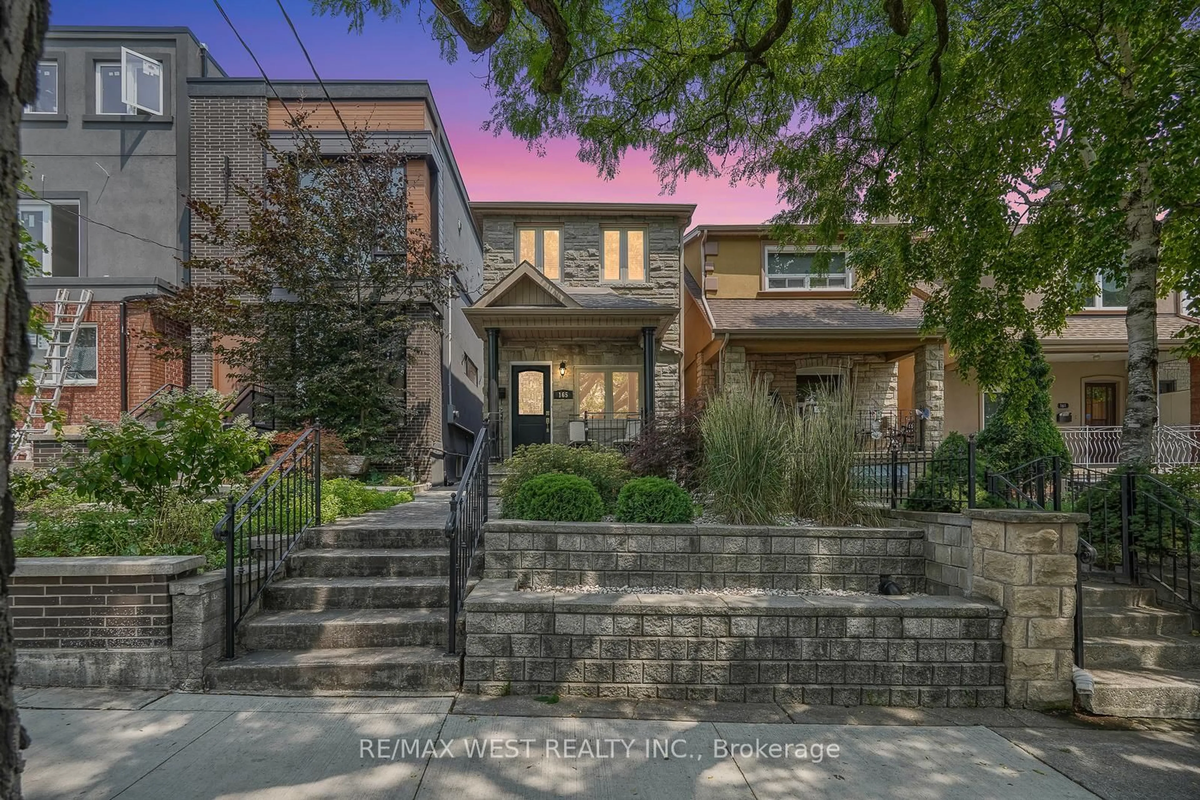 Home with brick exterior material, street for 165 Caledonia Rd, Toronto Ontario M6E 4S8