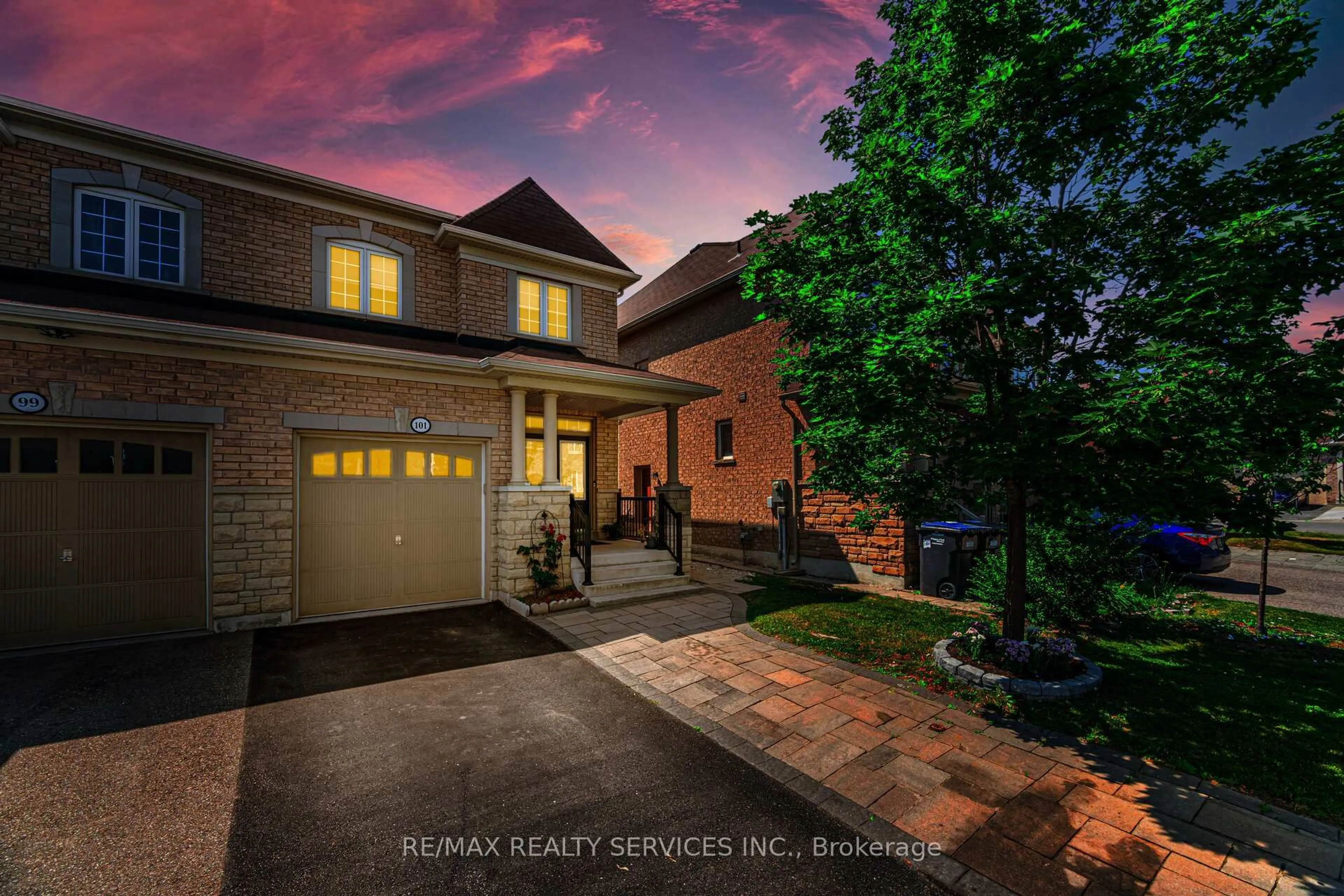 Home with brick exterior material, street for 101 Templehill Rd, Brampton Ontario L6R 3R6