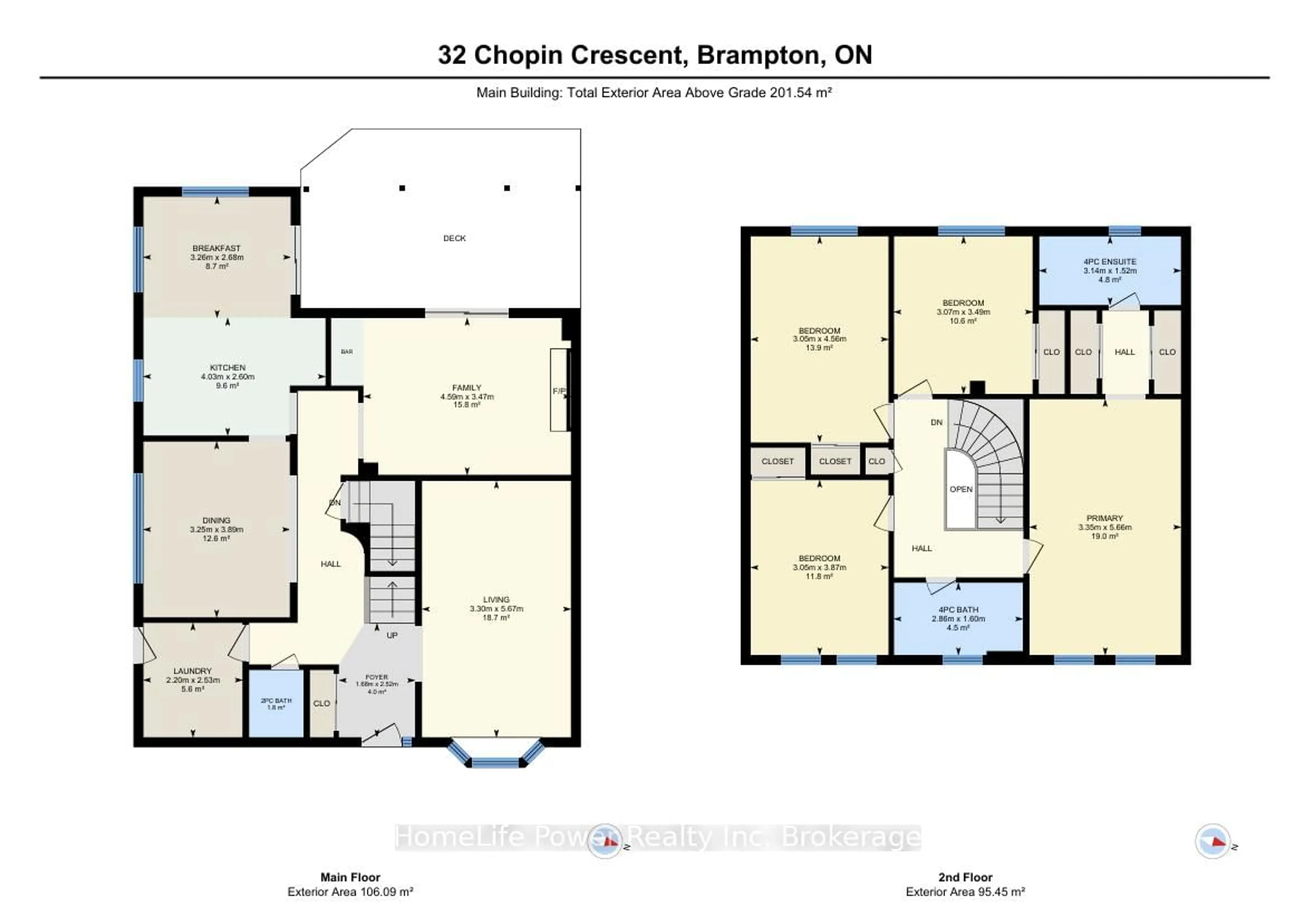 Floor plan for 32 Chopin Cres, Brampton Ontario L6Y 2S1