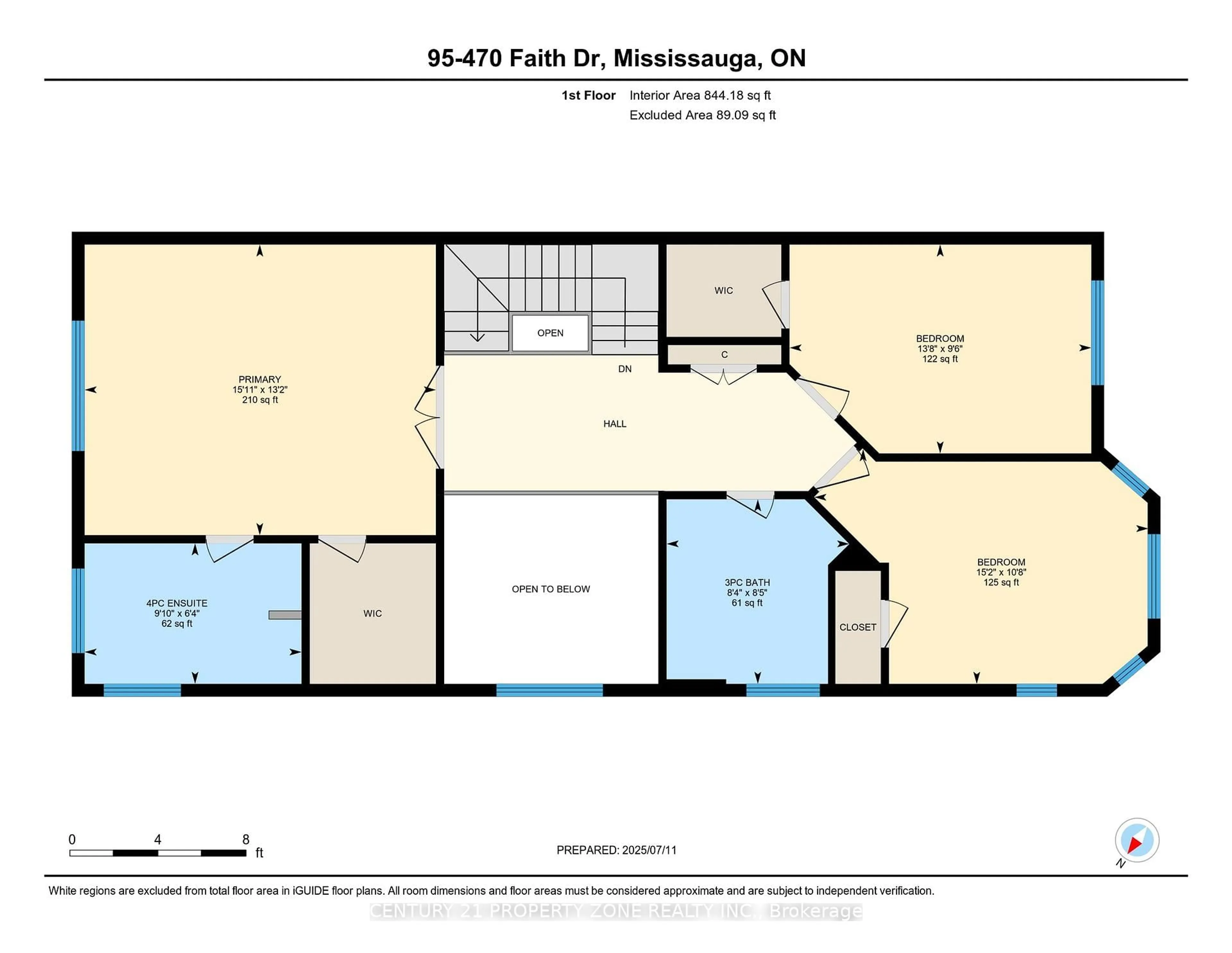 Floor plan for 470 Faith Dr #95, Mississauga Ontario L5R 4E8