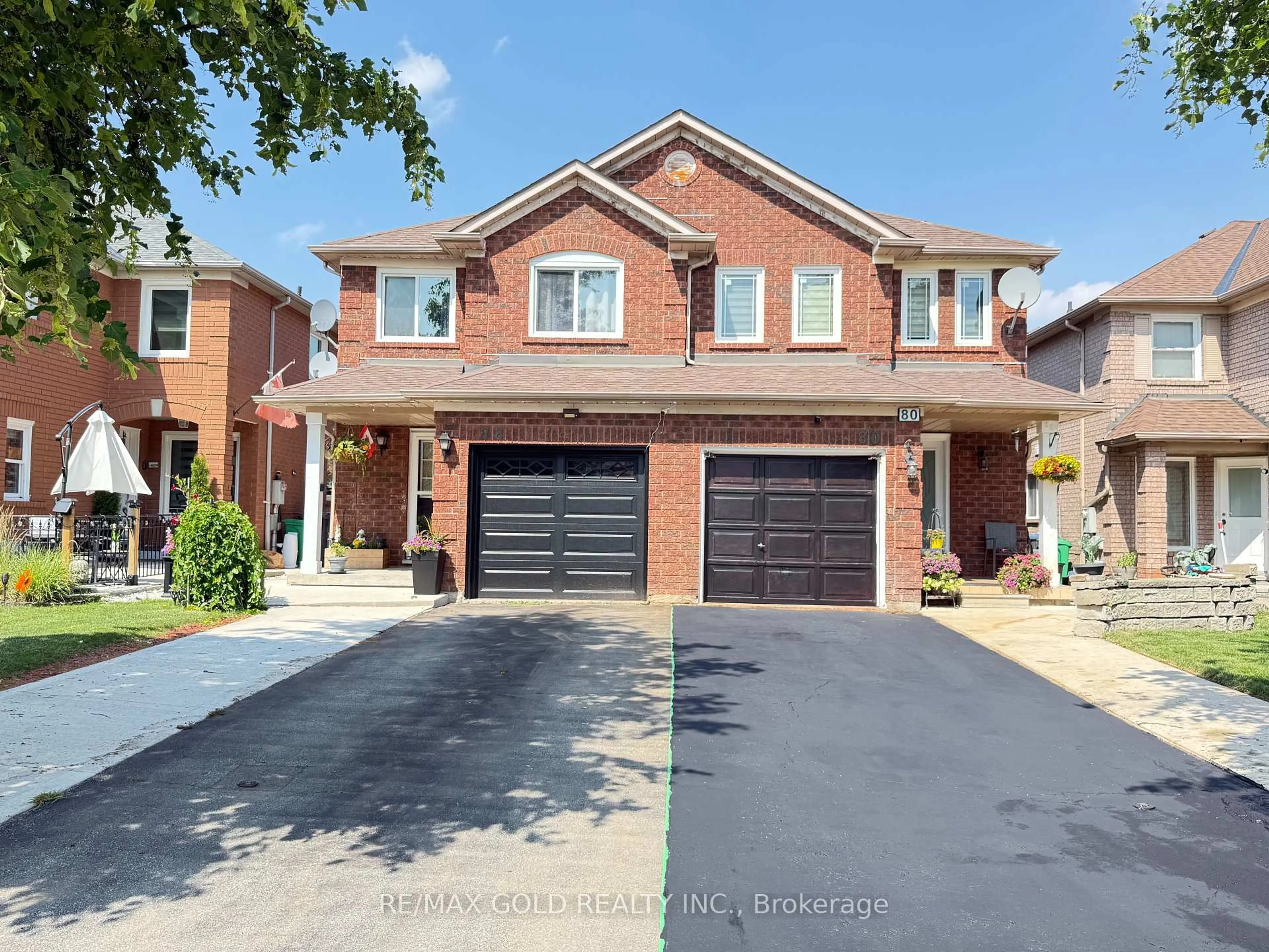 Home with brick exterior material, street for 80 Dandelion Rd, Brampton Ontario L6R 1Y3