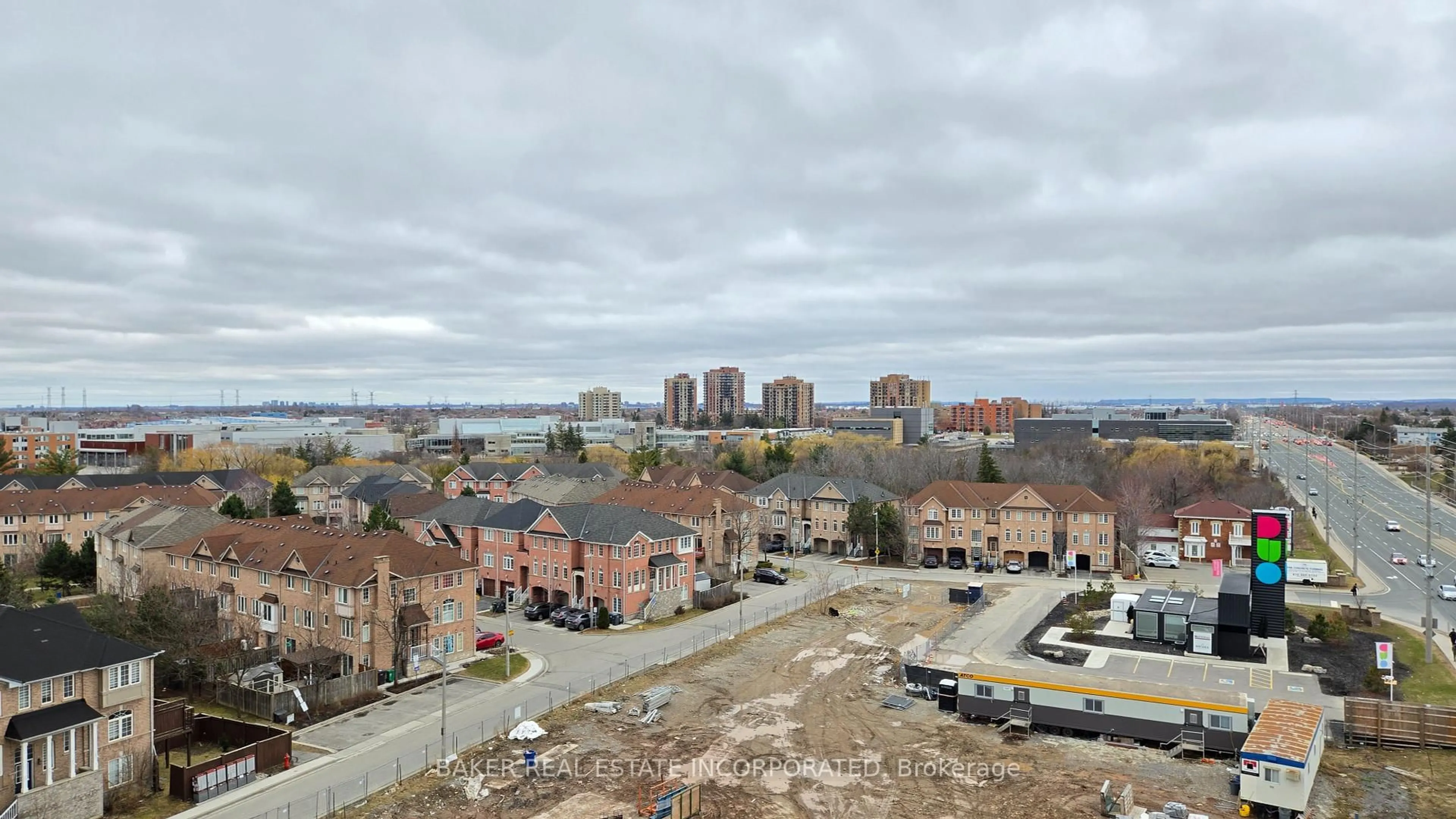 A pic from outside/outdoor area/front of a property/back of a property/a pic from drone, city buildings view from balcony for 260 Malta Ave #321, Brampton Ontario L6Y 6L7