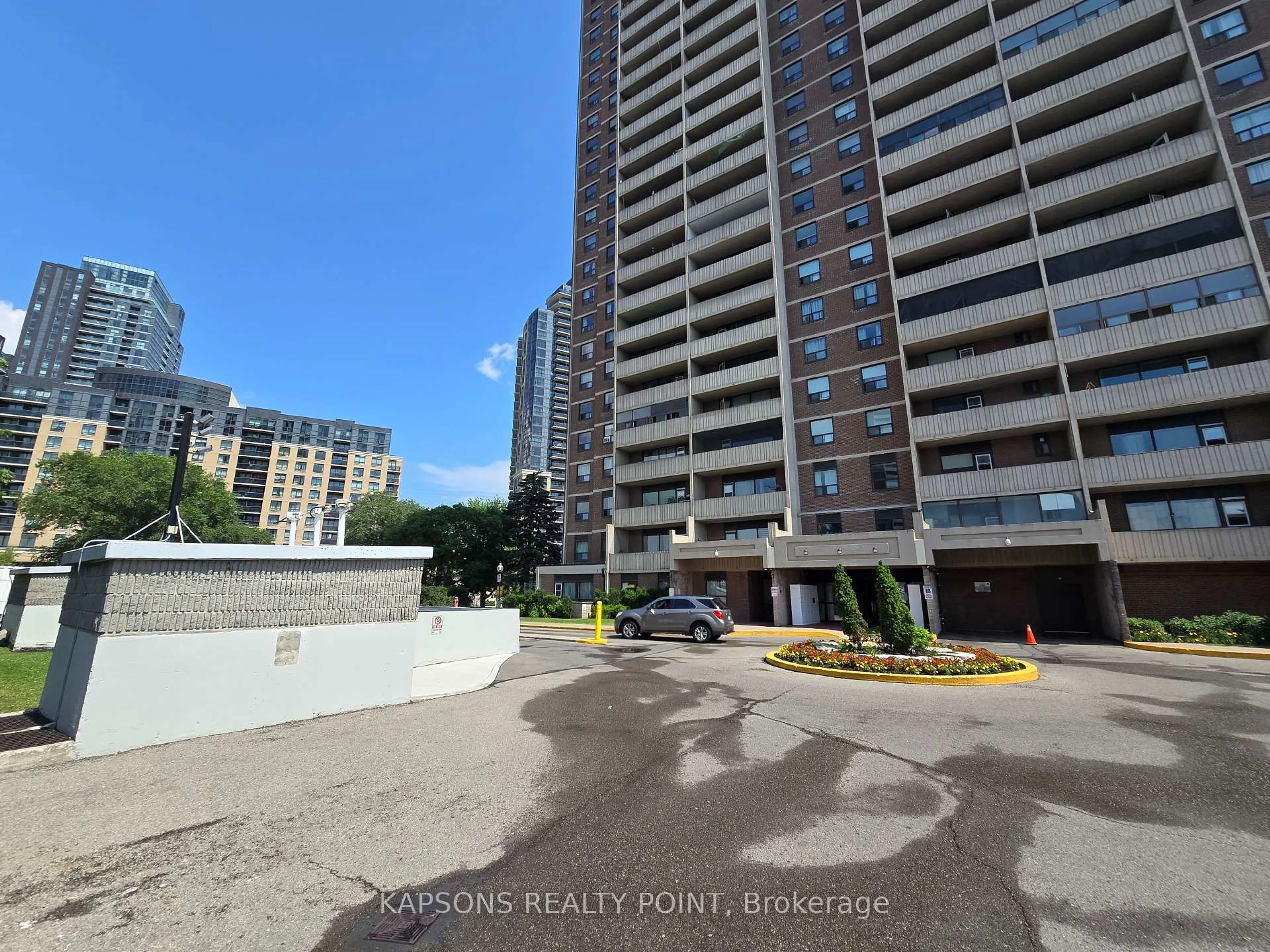 Patio, city buildings view from balcony for 3390 Weston Rd #1709, Toronto Ontario M9M 2X3