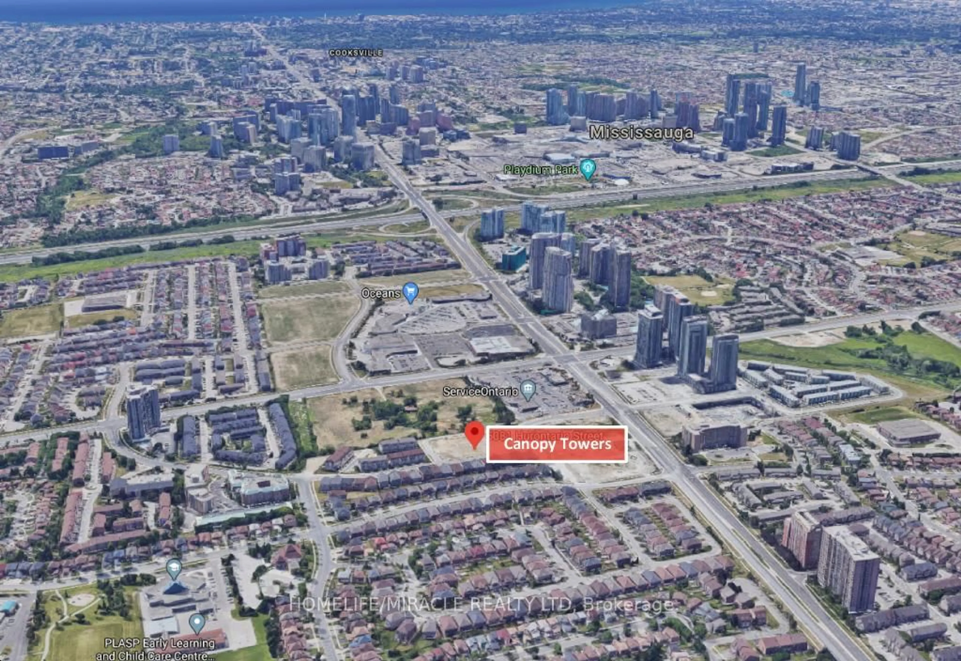 Picture of a map for 5105 Hurontario St #3109, Mississauga Ontario L4Z 3X7