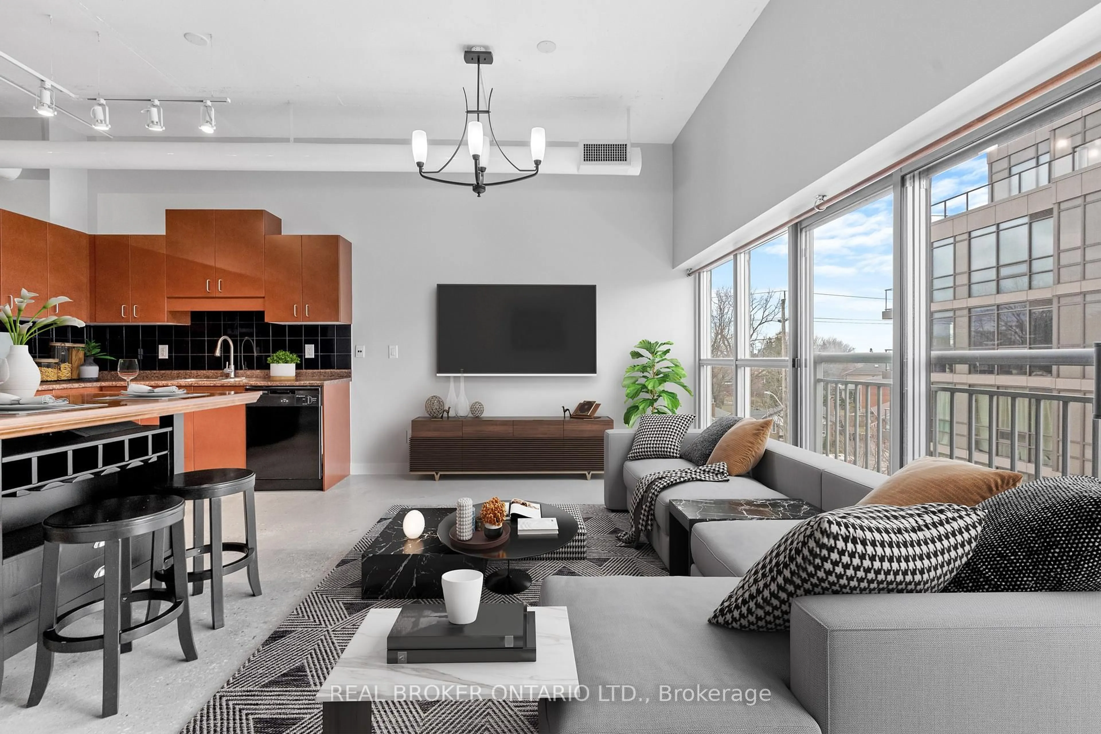 Living room with furniture, unknown for 2 Fieldway Rd #311, Toronto Ontario M8Z 0B9