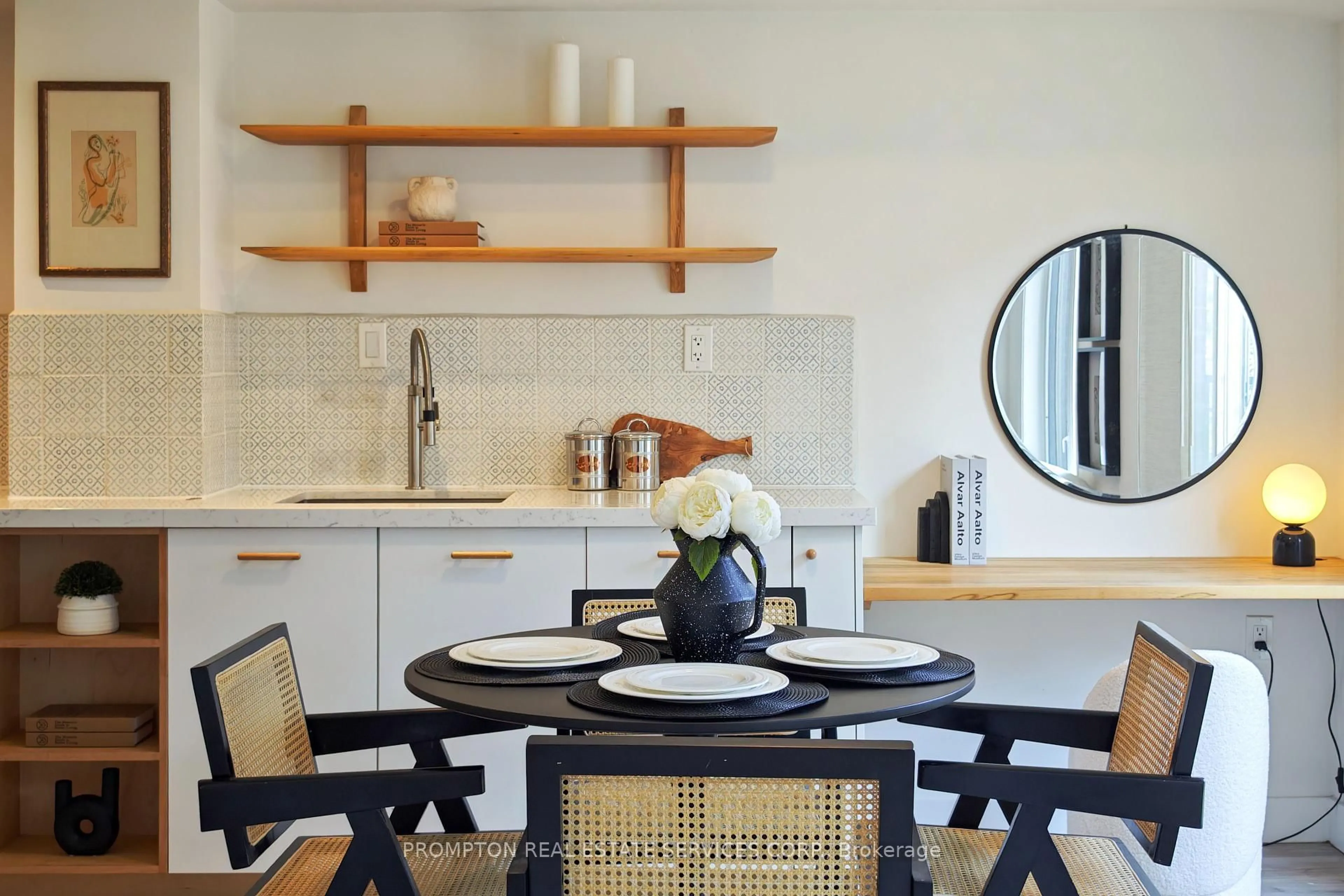 Contemporary kitchen, ceramic/tile floor for 18 Laidlaw St #1030, Toronto Ontario M6K 1X2