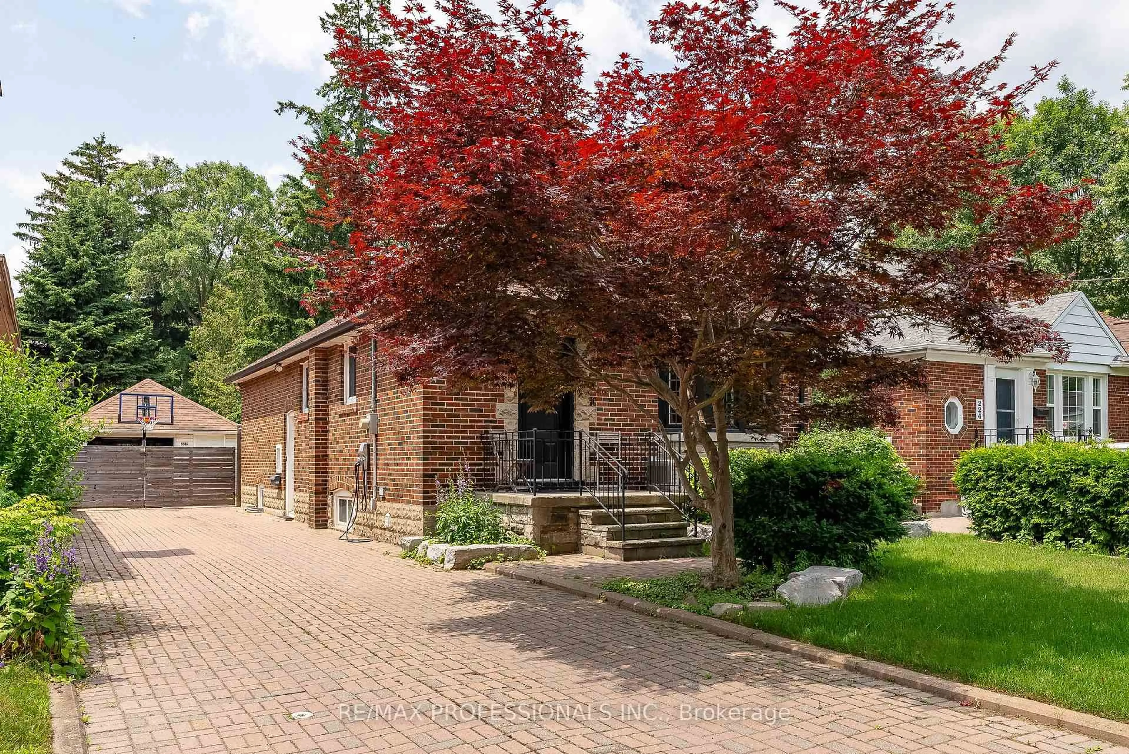 Home with brick exterior material, street for 222 Prince Edward Dr, Toronto Ontario M8Y 3X5