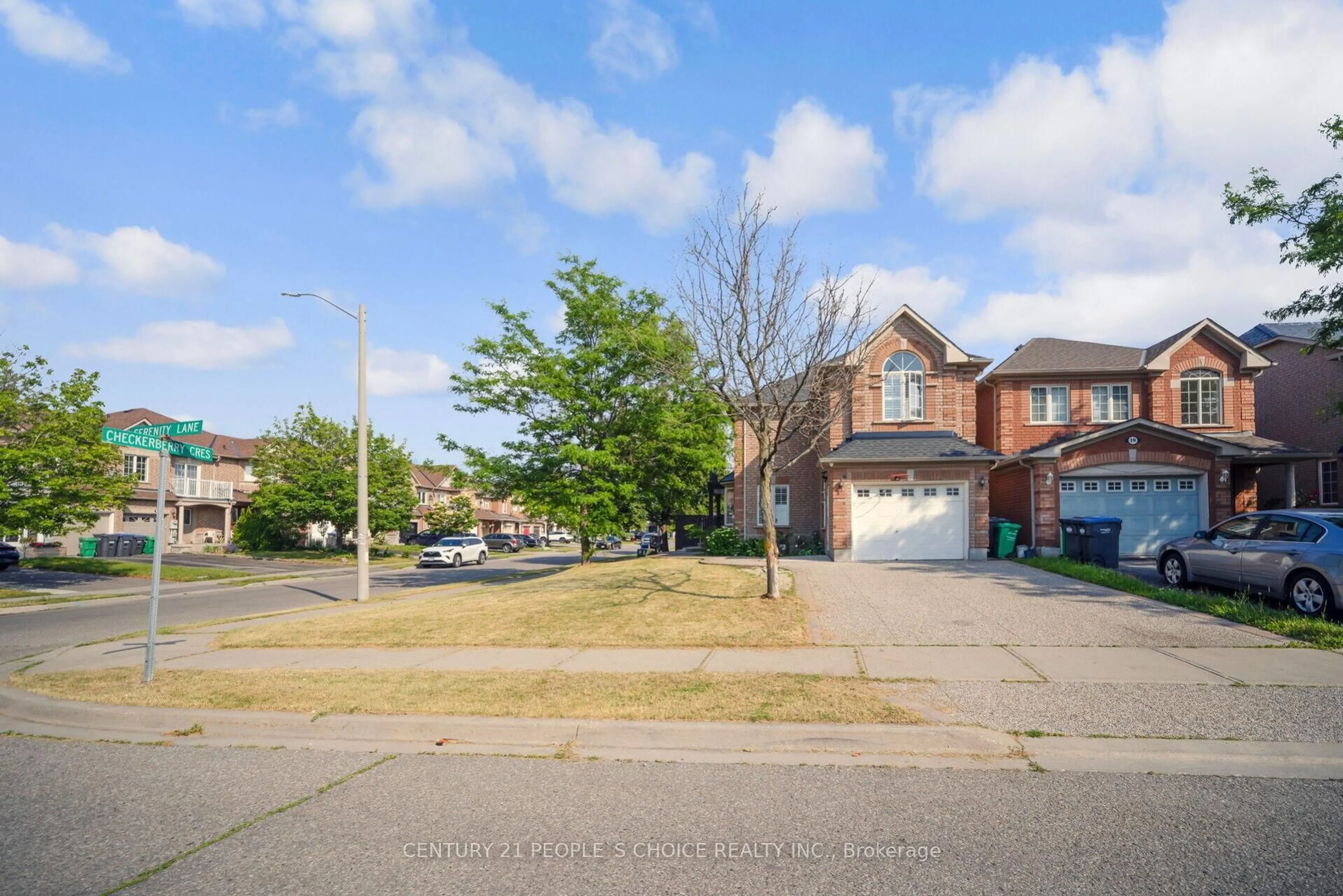 A pic from outside/outdoor area/front of a property/back of a property/a pic from drone, street for 2 Checkerberry Cres, Brampton Ontario L6R 2T2