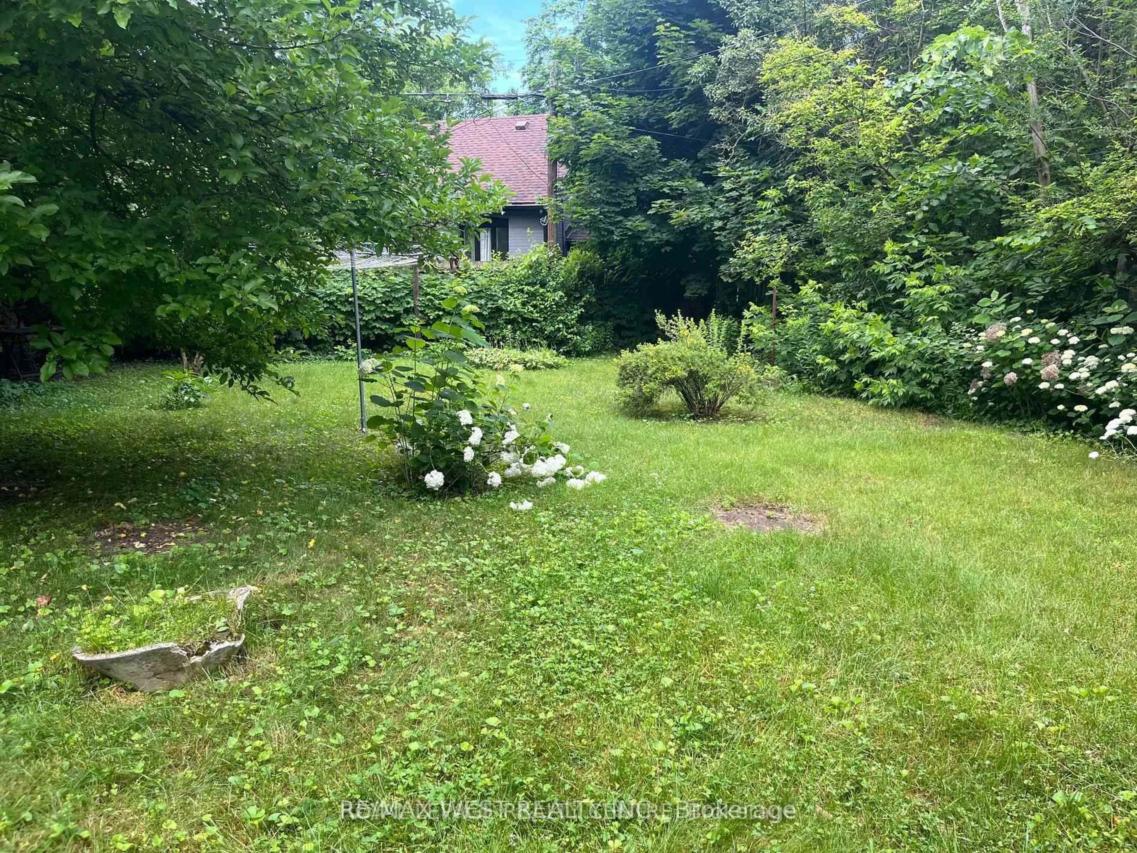 A pic from outside/outdoor area/front of a property/back of a property/a pic from drone, forest/trees view for 42 Highgate Rd, Toronto Ontario M8X 2B3