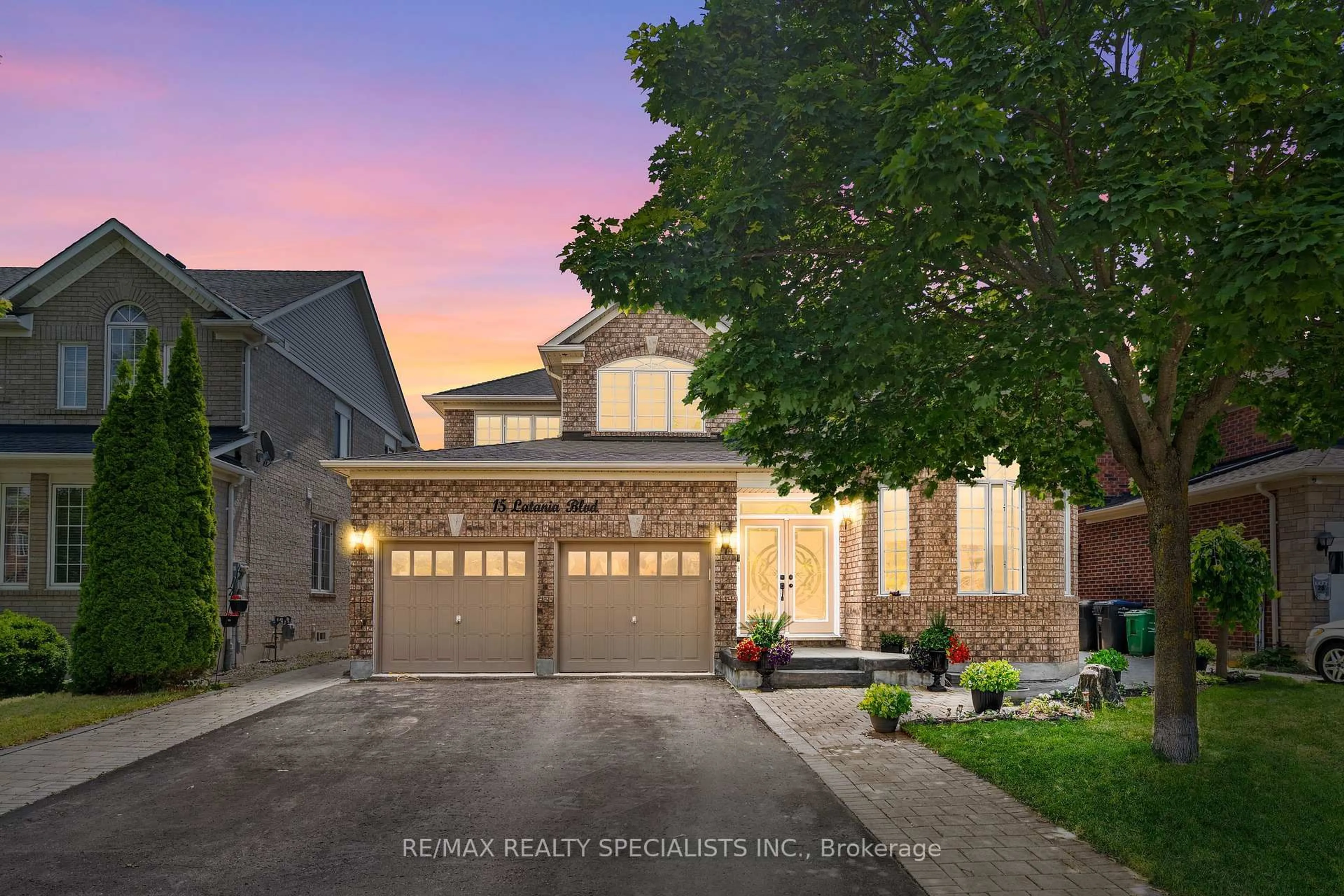 Home with brick exterior material, street for 15 Latania Blvd, Brampton Ontario L6P 1S8