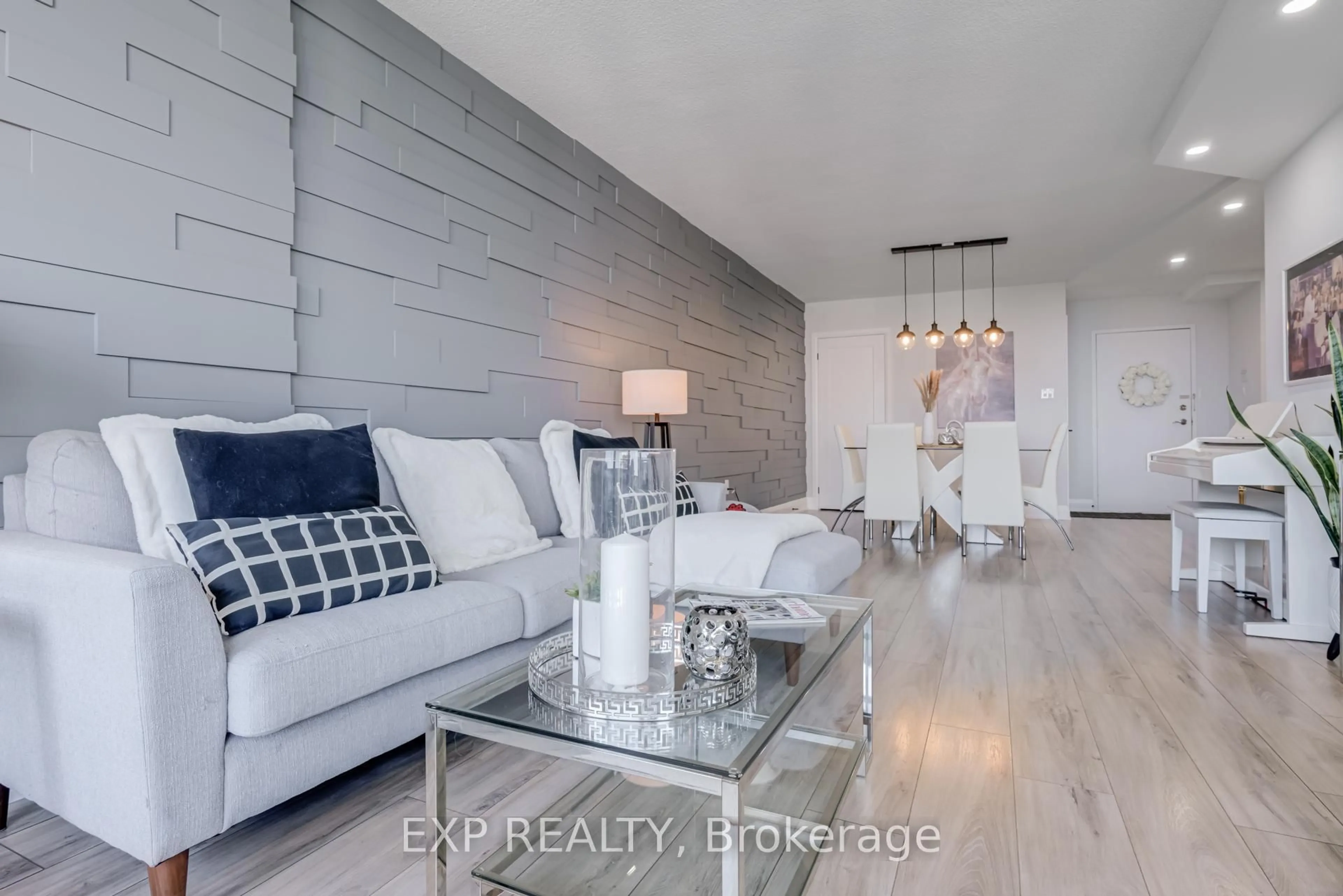 Living room with furniture, unknown for 299 Mill Rd #1503, Toronto Ontario M9C 4V9