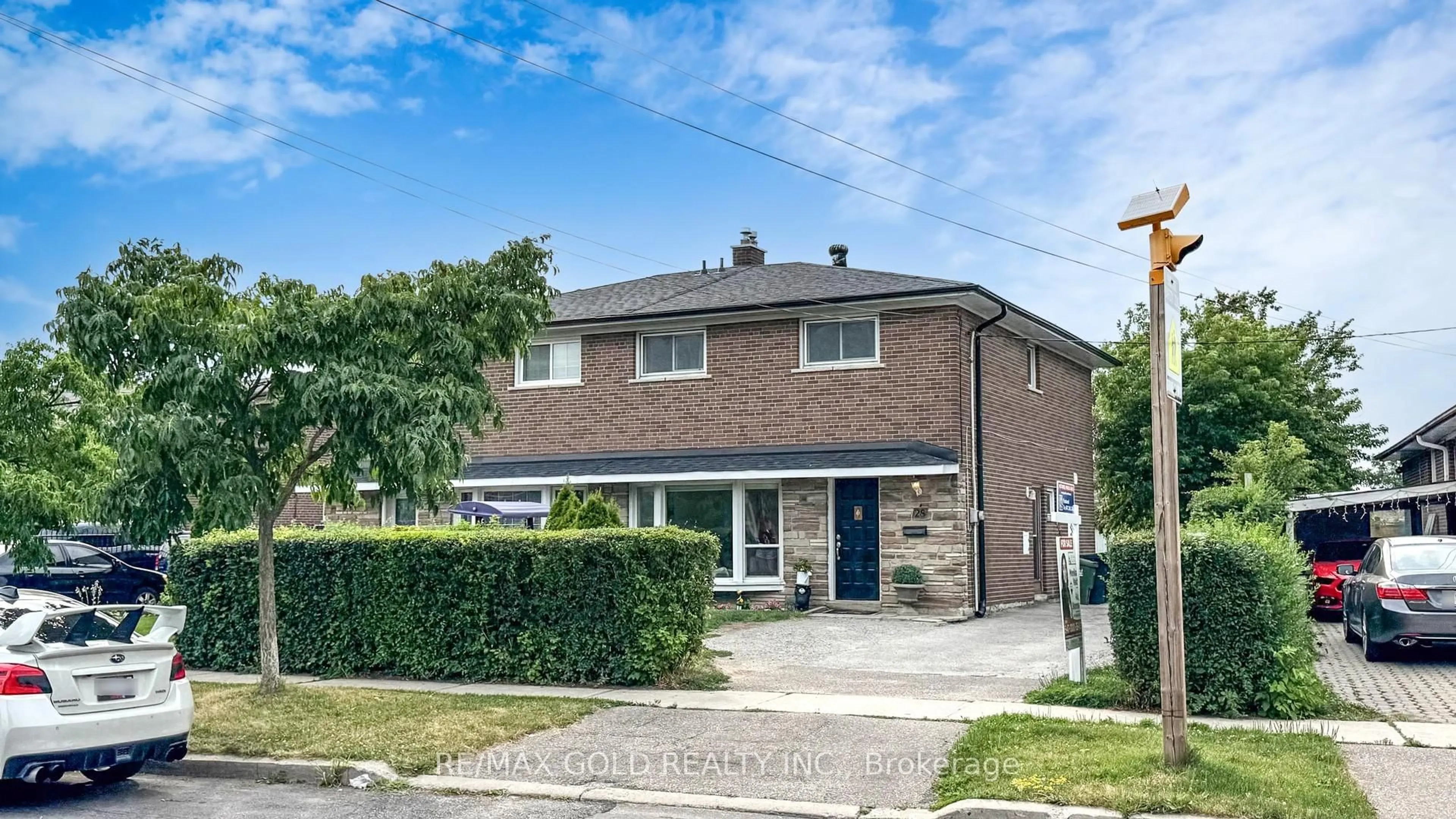 Home with brick exterior material, street for 28 Navenby Cres, Toronto Ontario M9L 1B2