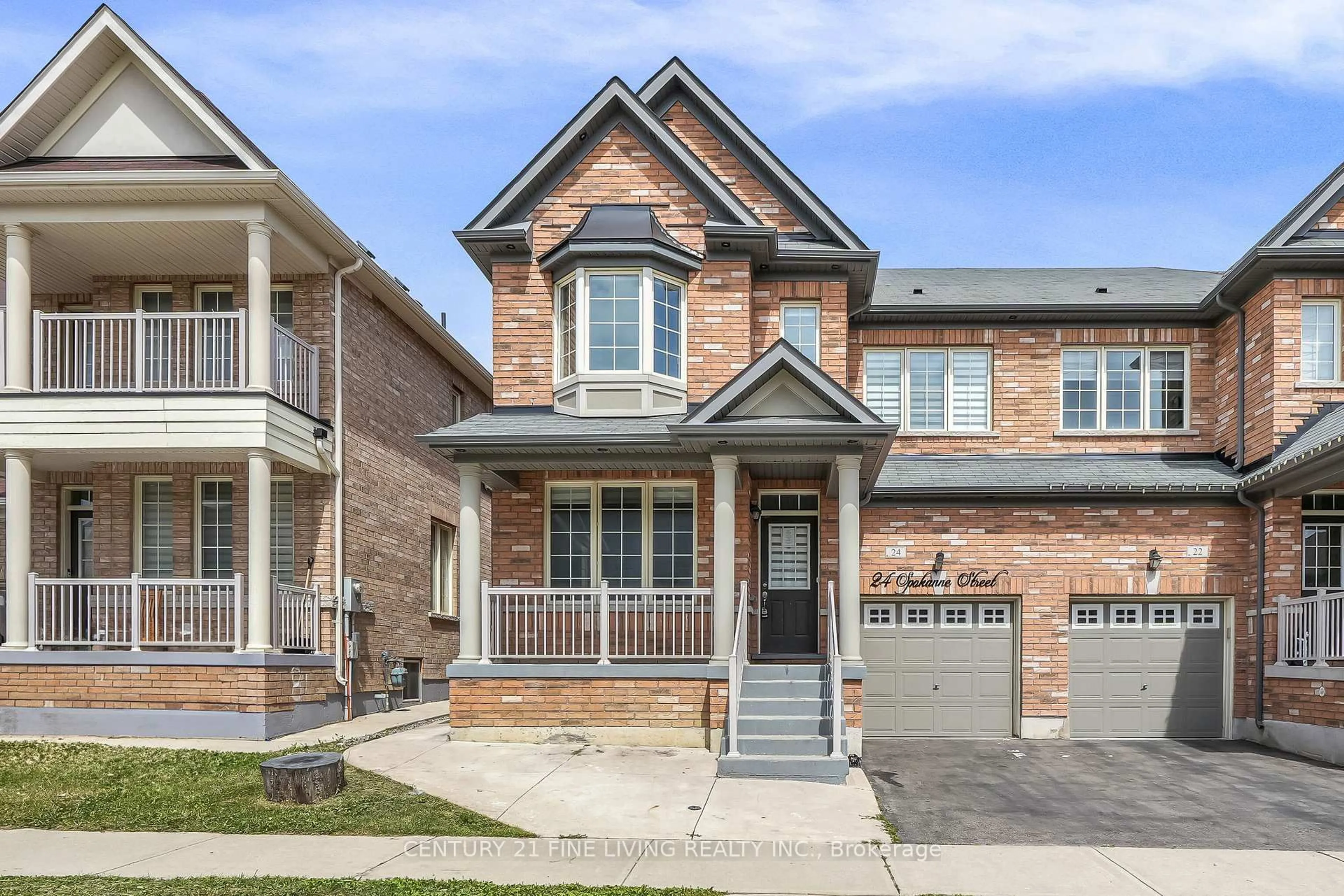 Home with brick exterior material, street for 24 Spokanne St, Brampton Ontario L6R 4A2