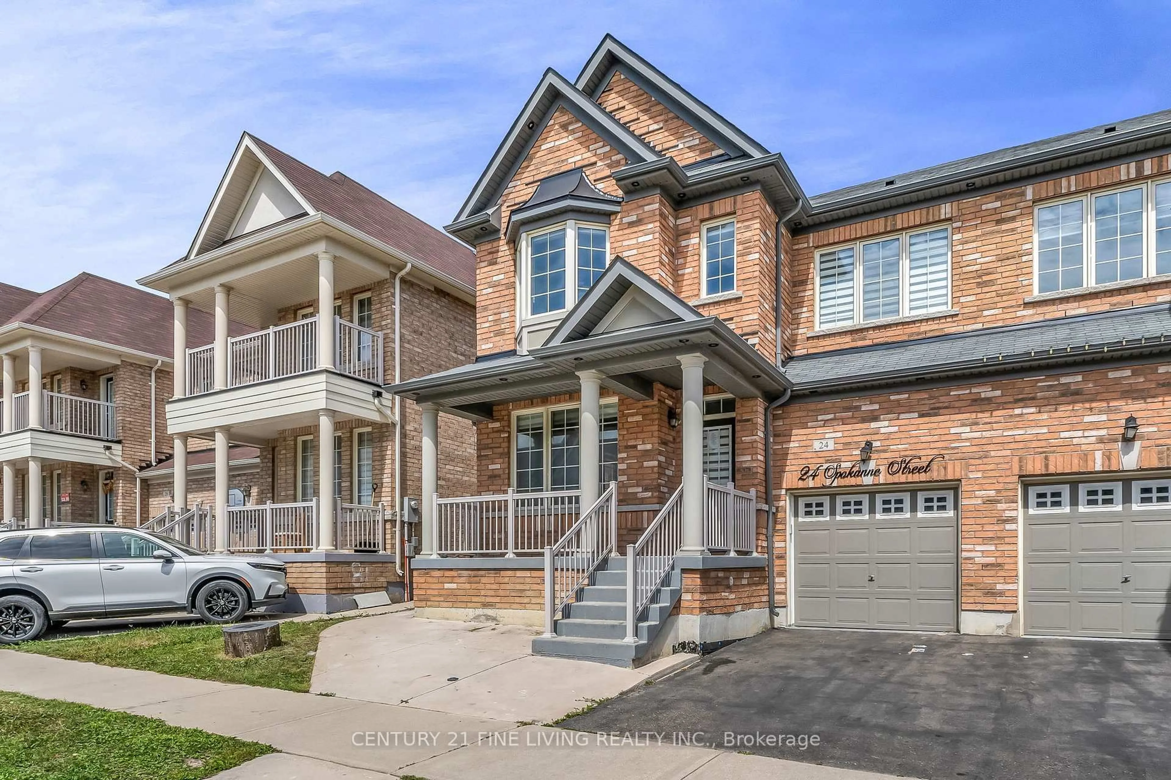 Home with brick exterior material, street for 24 Spokanne St, Brampton Ontario L6R 4A2