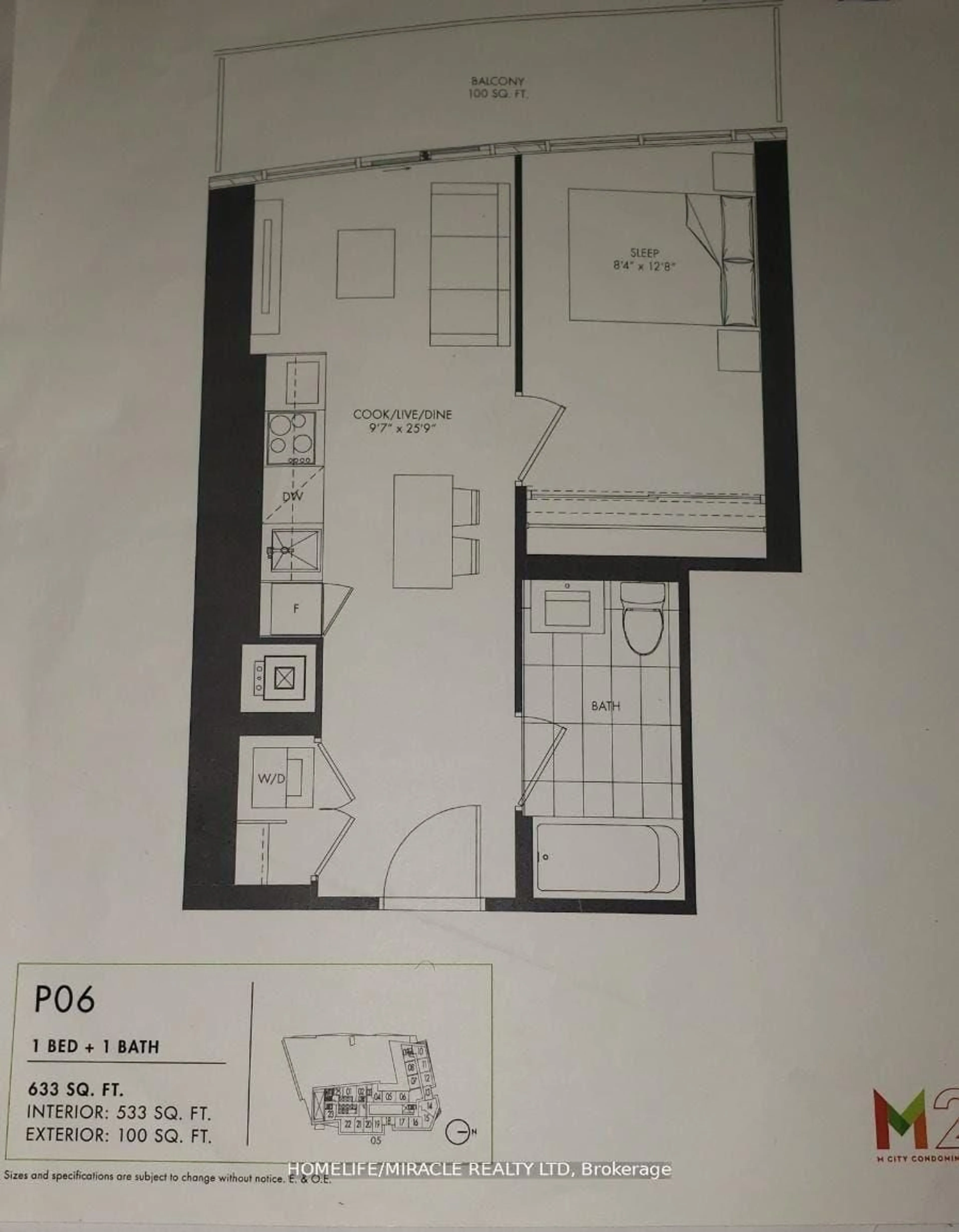 Floor plan for 3883 Quartz Rd #524, Mississauga Ontario L5B 0M4